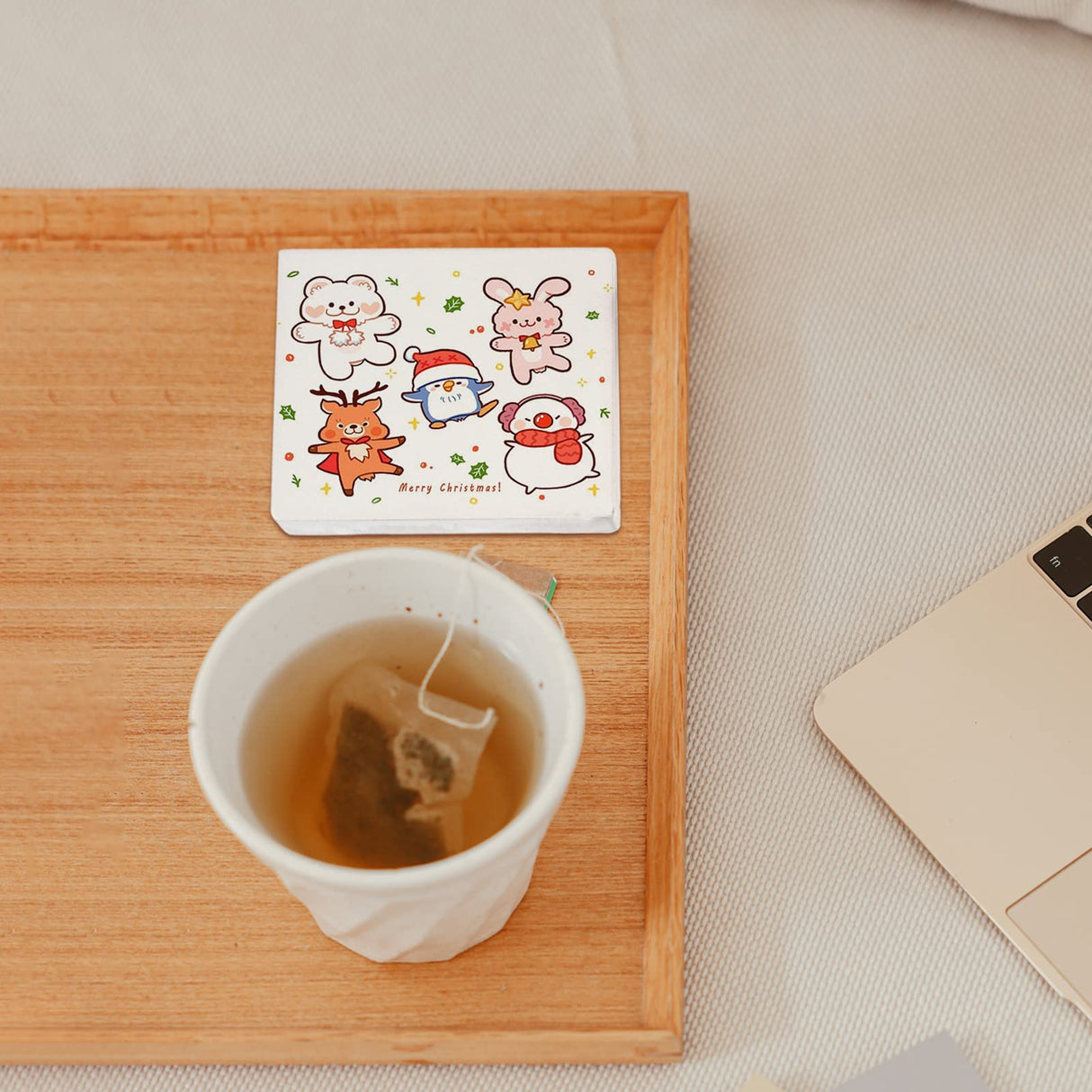 MAIKESUB Sublimation Blanks Drink Coasters Absorbent Coaster Sets of 6 Square Ceramic Drink Coaster for Tabletop Protection Suitable for DIY Crafts Painting Kinds of Cups Wooden Table Cool Home Decor MAIKESUB