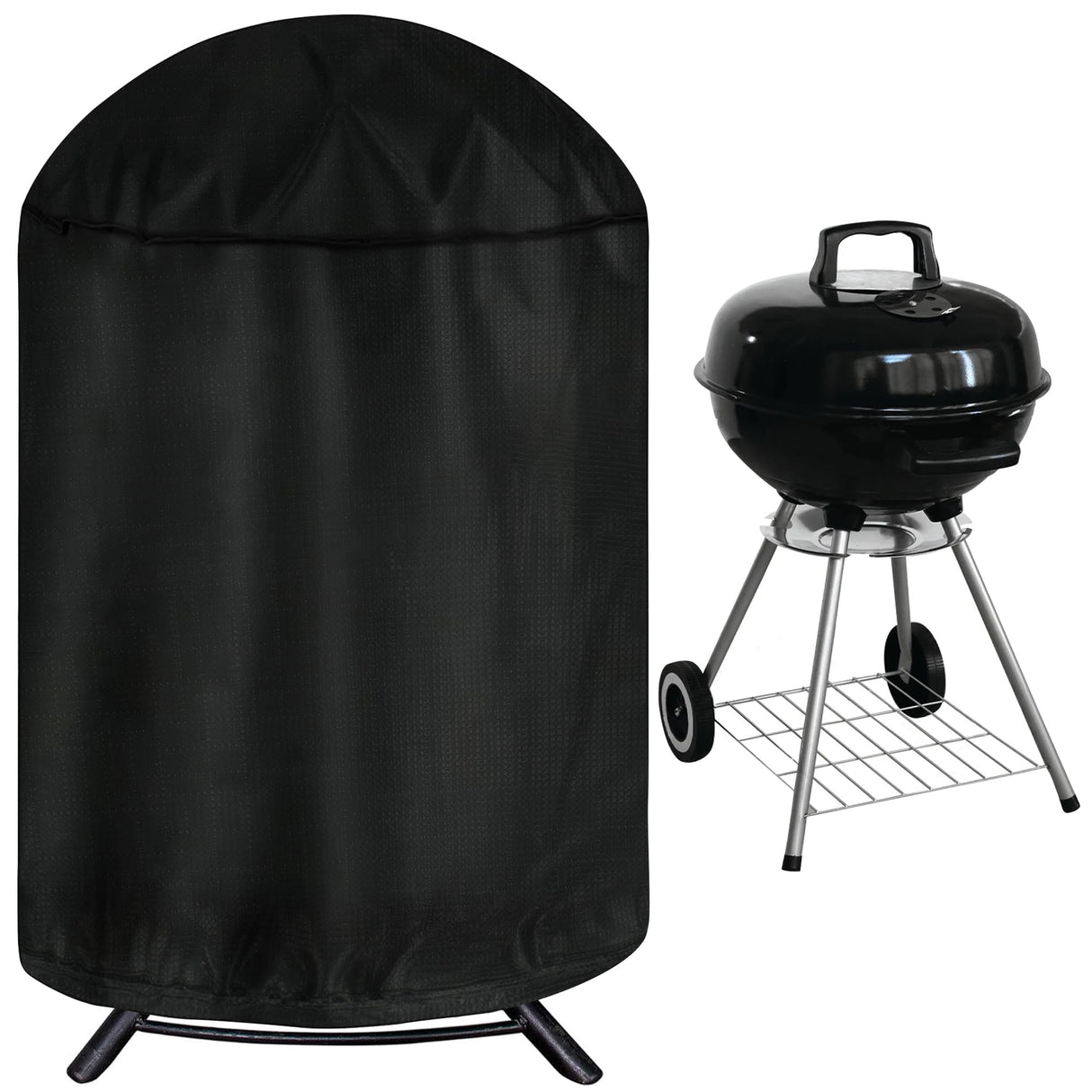iCOVER Vertical Round Smoker Cover, Kettle Grill Cover, 29 Inch BBQ Barbecue Cover, Dome Smoker Cover, Bullet Smoker Cover, Barrel Cover Fire Pit Cover for Char-Broil Weber George Foreman Brinkmann i COVER
