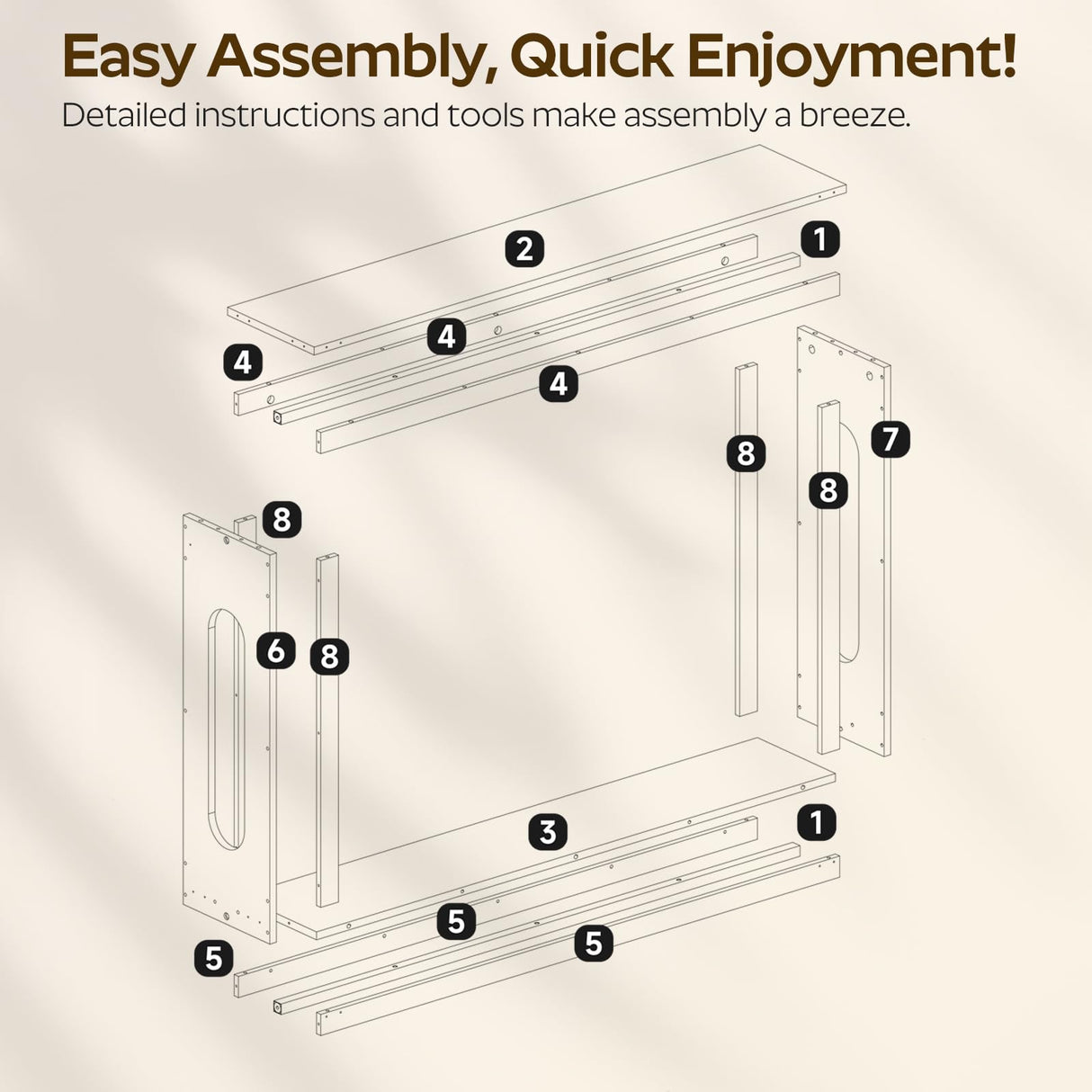 YATINEY Farmhouse Console Table, 47.2 Inches Wooden Sofa Table, Behind Couch Table with Storage, Industrial Hallway Accent Table for Living Room, Entryway, Hallway, Rustic Brown CT24BR YATINEY