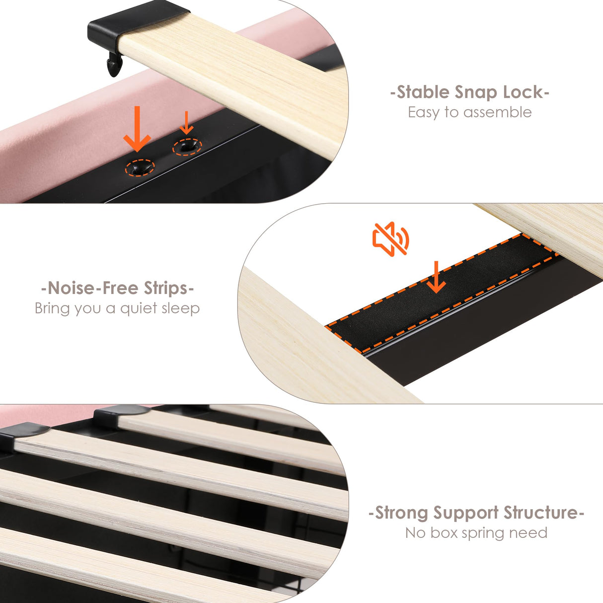 HIFIT Upholstered Full Size LED Bed Frame with Charging Station & 4 Storage Drawers, Velvet Crystal Button-Tufted Wingback Headboard, Princess Platform Bed Frames for Girls, No Box Spring Needed, Pink HIFIT