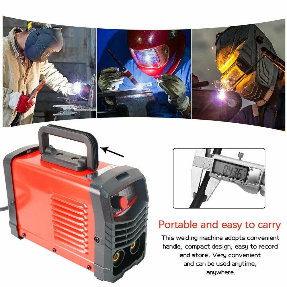 Welding Machine, MMA 300A 110V Welder Machine,Portable Stick Welder IGBT Inverter Digital Display LCD,Home DIY Arc Welder,Start Arc Force Anti-stick Mini Welder Evargc