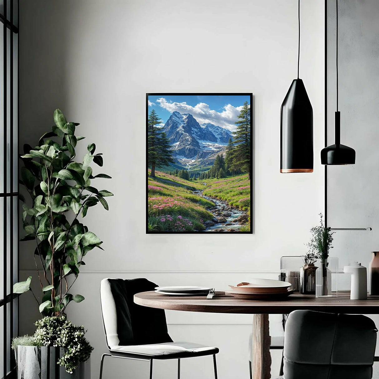 NWQZBYHT Landscape 5D Diamond Painting Kits for Adults,Mountain Diamond Art Kits for Adults,DIY Round Full Drill Gem Art Kits for Beginner,Diamond Dots Picture Crafts Home Wall Decor 12x16 Inch NWQZBYHT