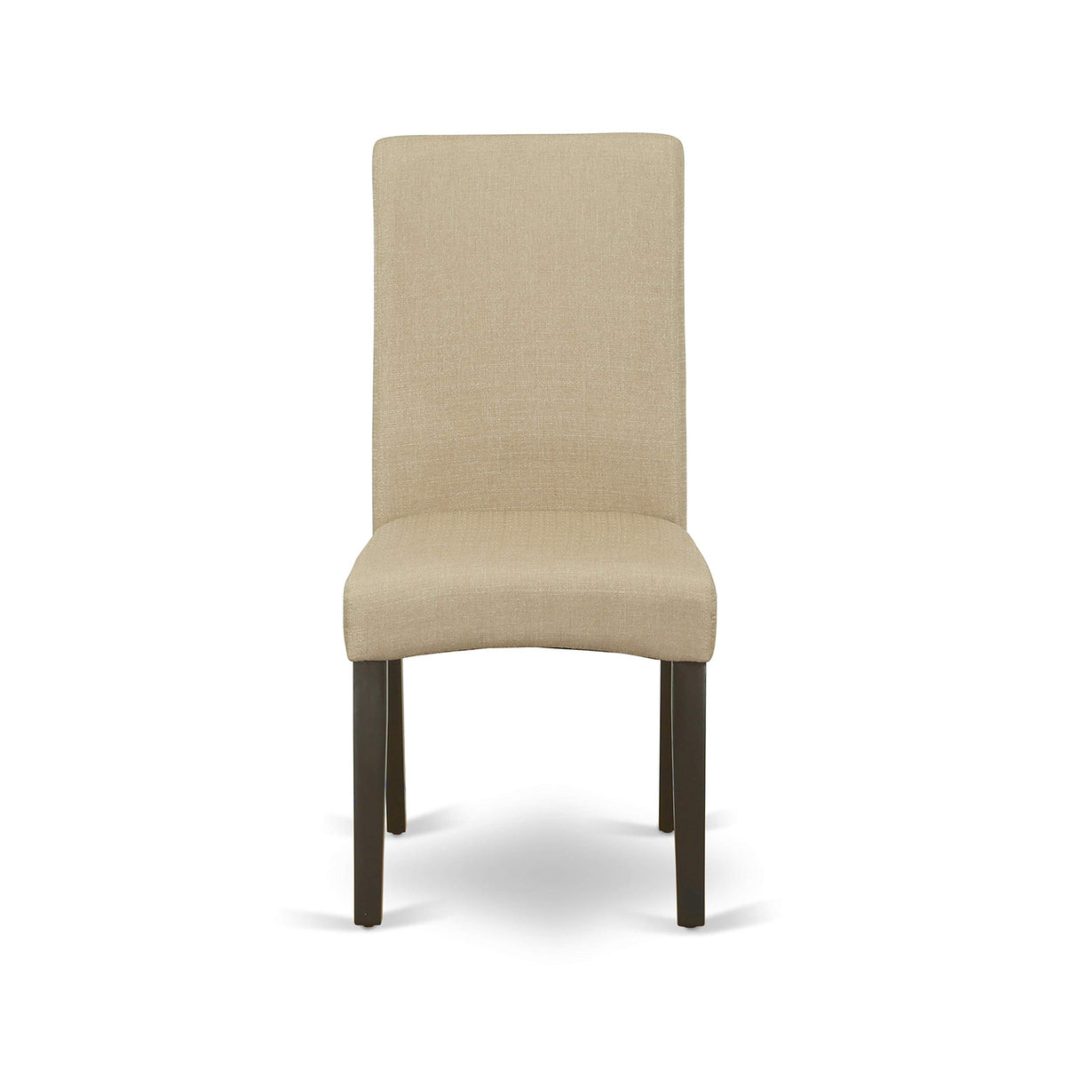 East West Furniture PFDR9-CAP-03 9 Piece Dining Set Includes a Square Dining Room Table with Butterfly Leaf and 8 Brown Linen Fabric Upholstered Parson Chairs, 54x54 Inch, Cappuccino East West Furniture