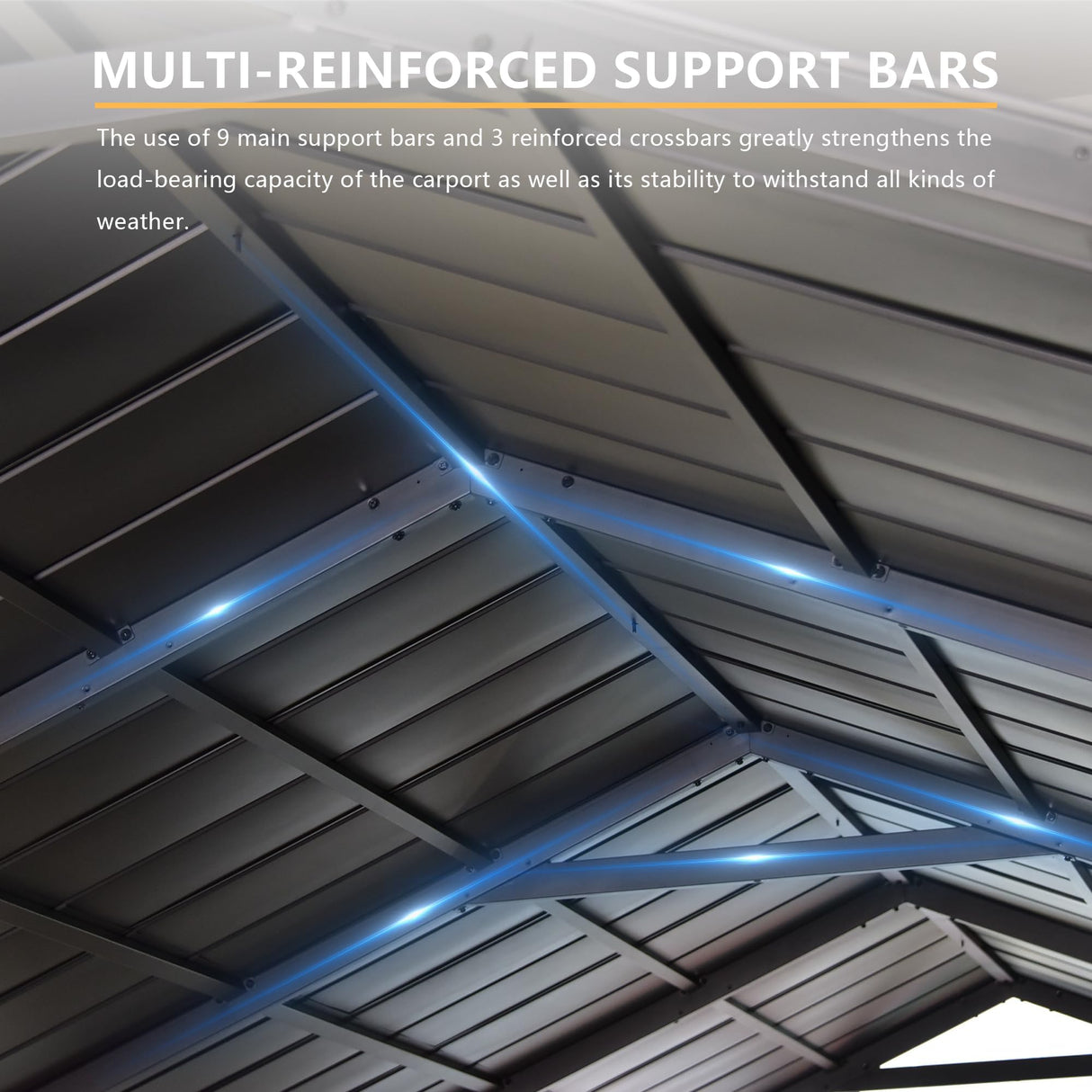 ALAULM 12x22 FT Heavy Duty Carport with Galvanized Steel Roof and Enhanced Frame, Durable Metal All Weather Carport Garage for Cars,Trucks,Boats,and Tractors ALAULM