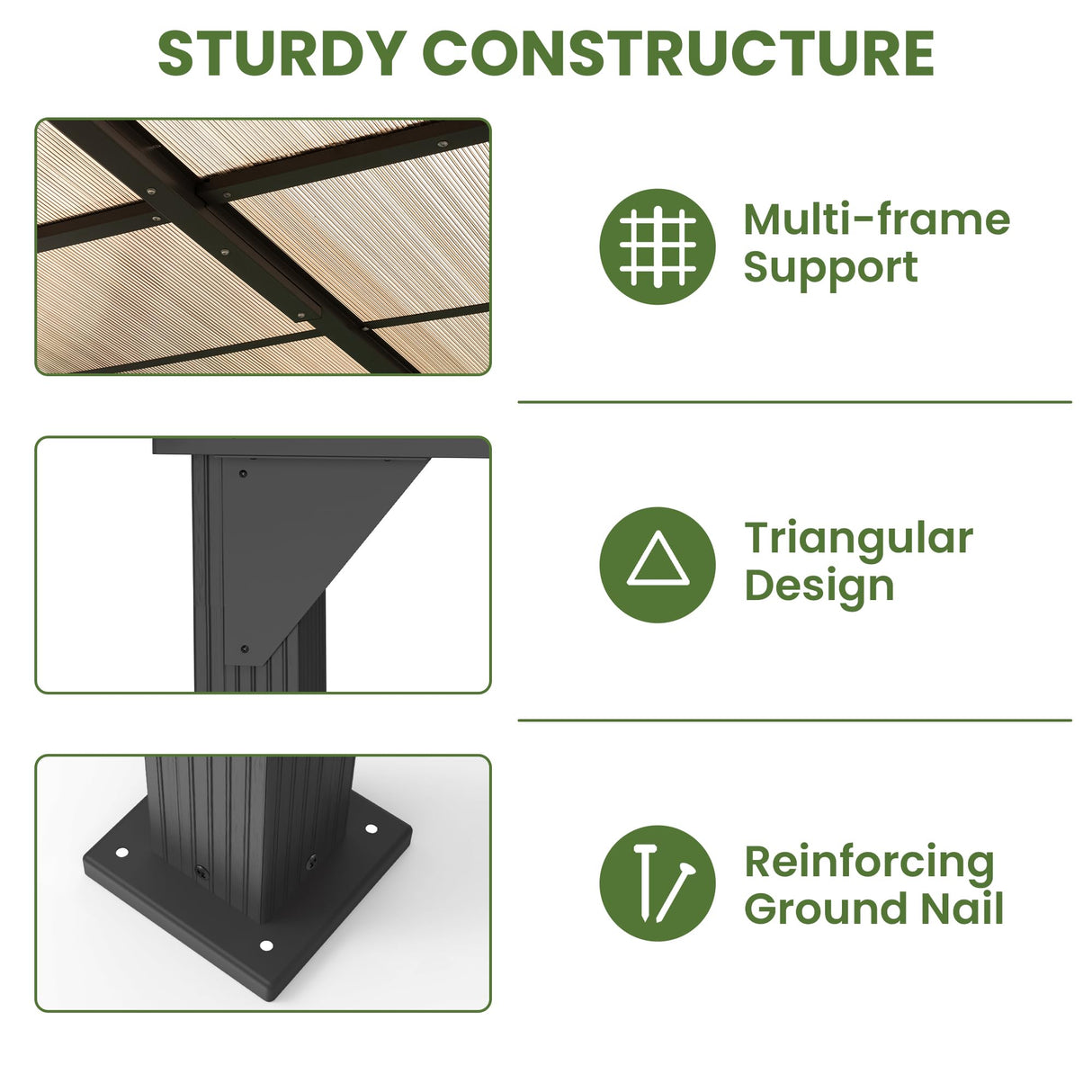 Patiopia 10 * 20FT Pergola,Outdoor Gazebo,Hardtop Lean to Gazebo,Wall Mounted Pergola,Pergolas Gazebos Clearance,Aluminum Frame Pergola,UV Resistant Patio Roof,Patio Awnings for Porch,Lawn,Backyard PATIOPIA