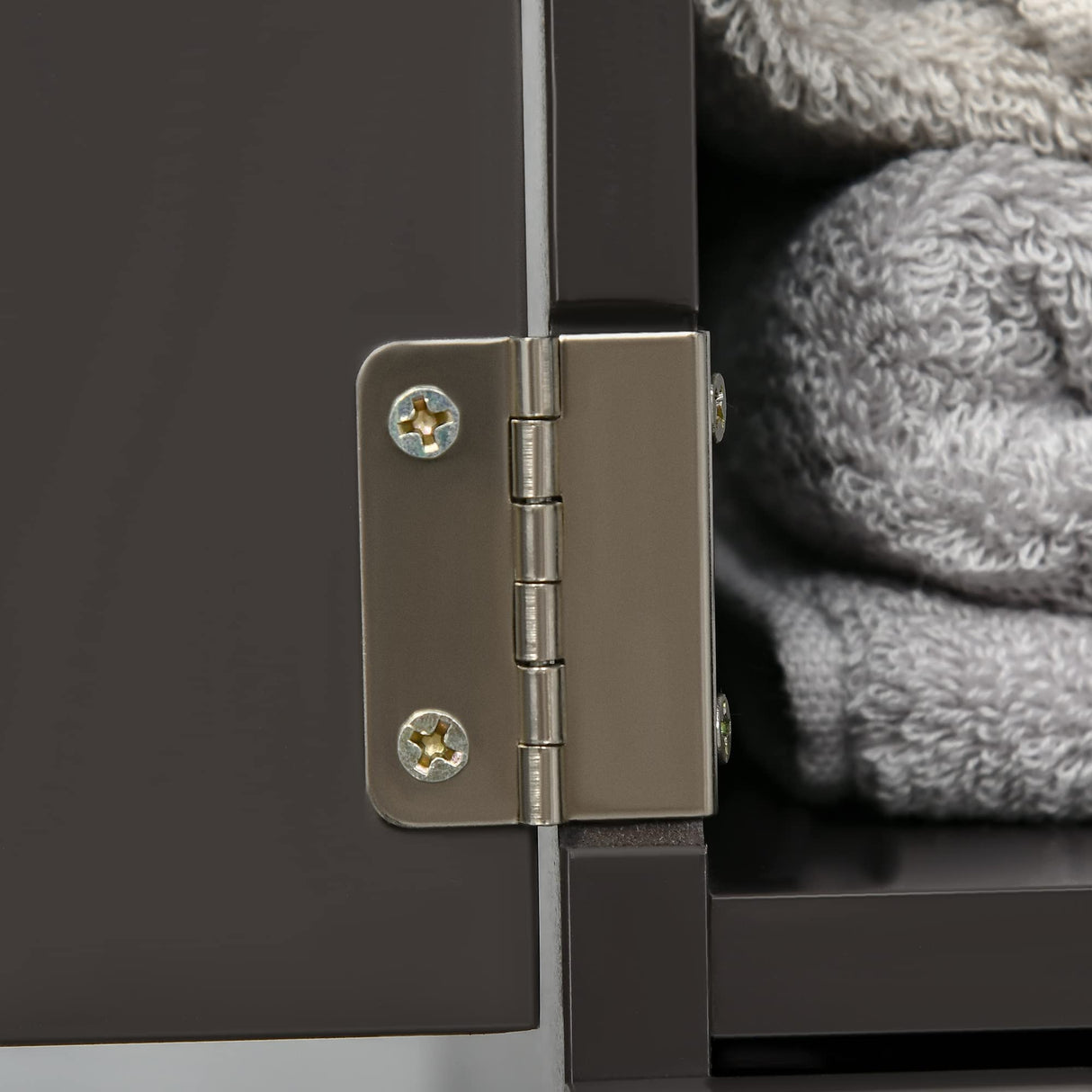 HOMCOM 54" Tall Bathroom Storage Cabinet, Freestanding Linen Tower with 2-Tier Shelf and Drawers, Narrow Side Floor Organizer, Brown HOMCOM