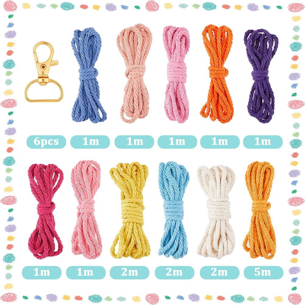 SUNNYCLUE 6 Sets Keychain Making Kits Flower Macrame Keychain Kits with Tassel Woven Keychain Kit Instruction Included Boho Macrame Kits for Beginners Adults Handbags DIY Hanging Ornament Decoration SUNNYCLUE