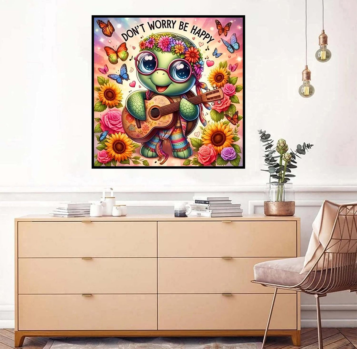 Axquilon Turtle Diamond Art Kits for Adults, 5D Diamond Painting Kits for Adults, DIY Full Round Drill Gem Art for Wall Home Decor Craft 14X14 Inch Axquilon