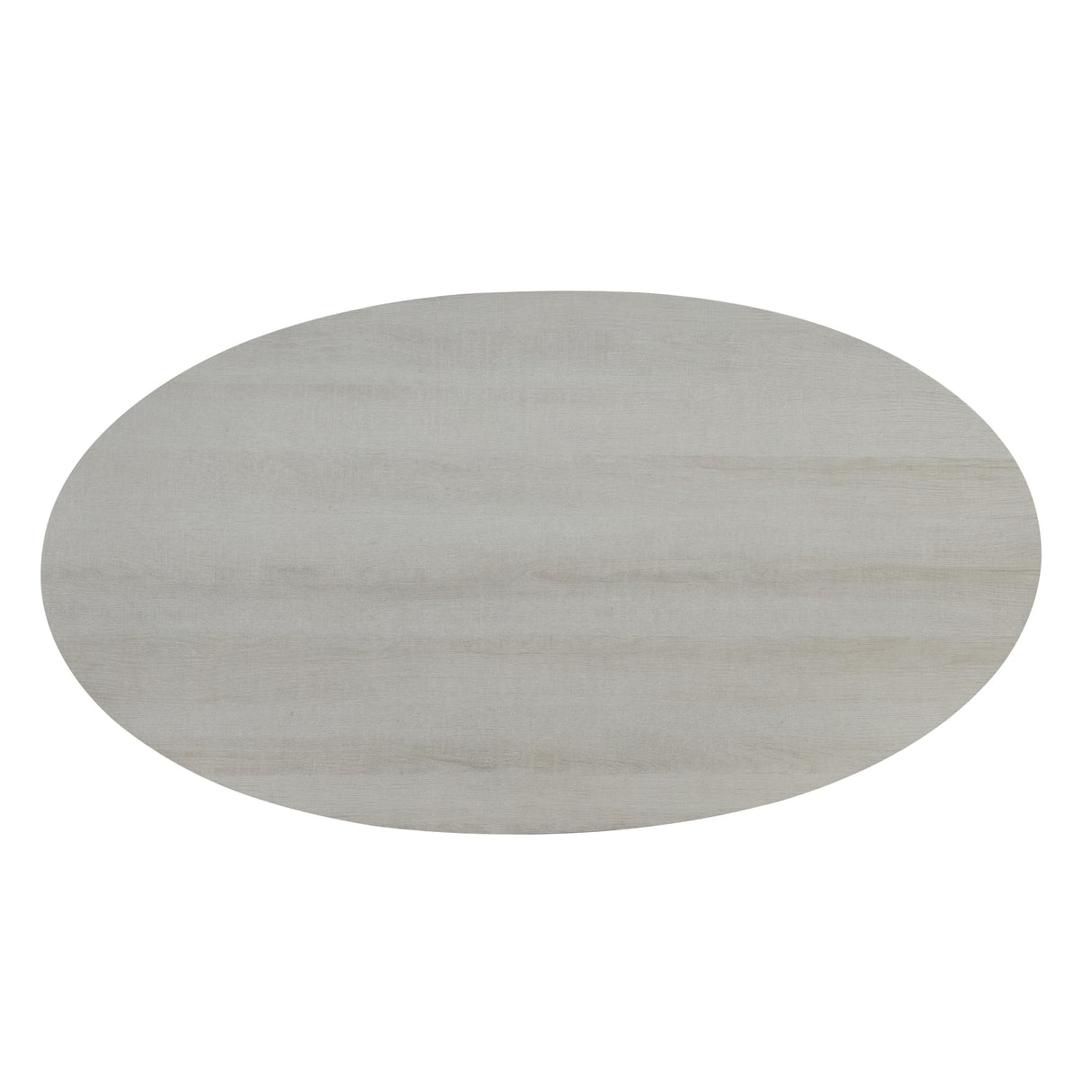 Roundhill Furniture Anze Contemporary Oval Wood Shelf Coffee Table in White Finish Roundhill Furniture