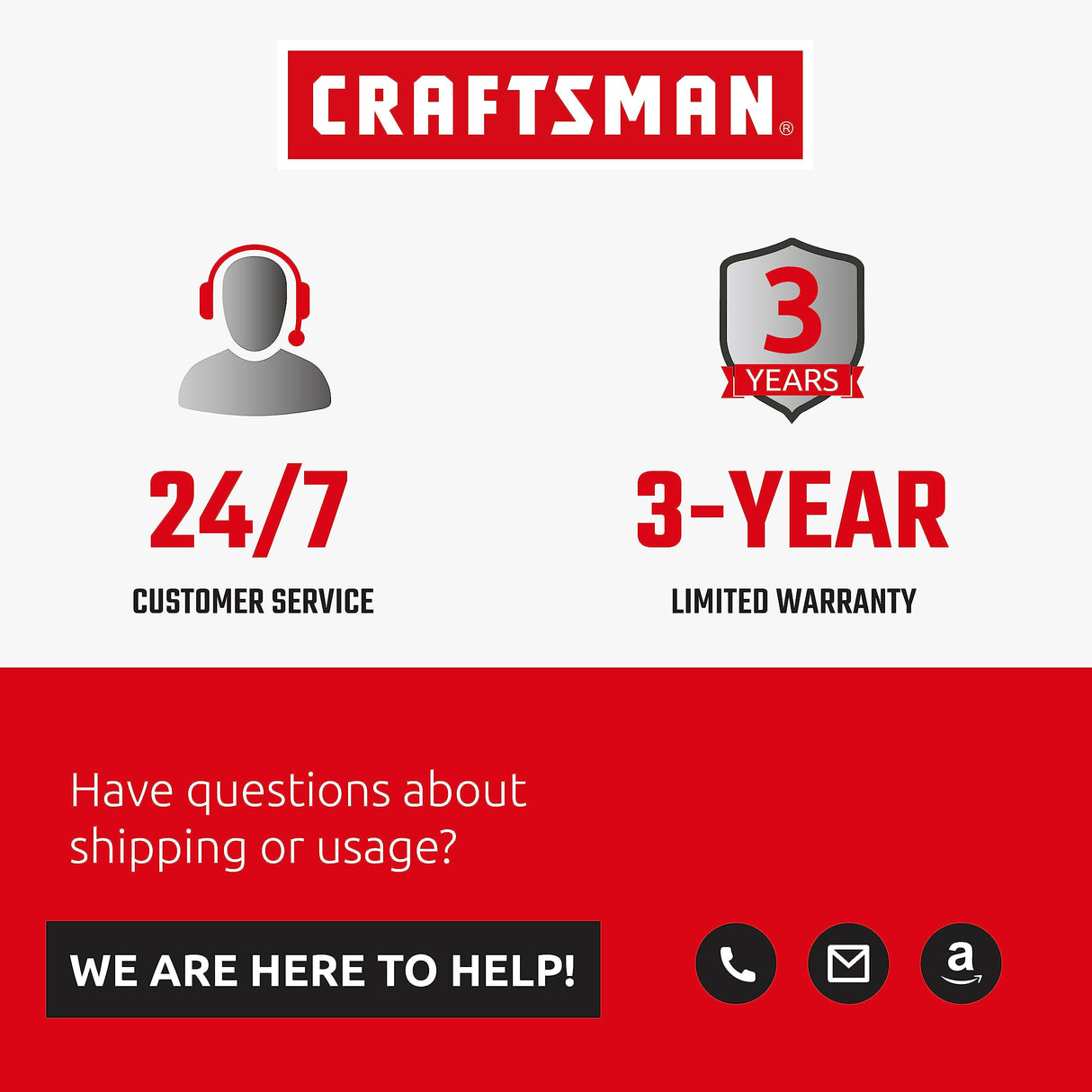 CRAFTSMAN 100 Ft. Retractable Extension Cord Reel With 4 Outlets & Heavy Duty 14AWG SJTW Cable CRAFTSMAN