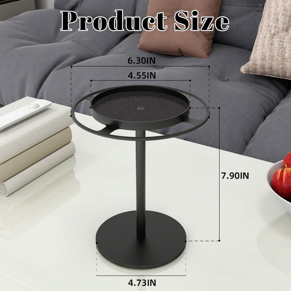 LSK Metal Sunglasses Organizer, Glasses Holder Stand with Storgae Tray, Eyeglasses Holder with Anti-Slip Pads for Tabletop, Desk, Dresser, Matte Black LSK