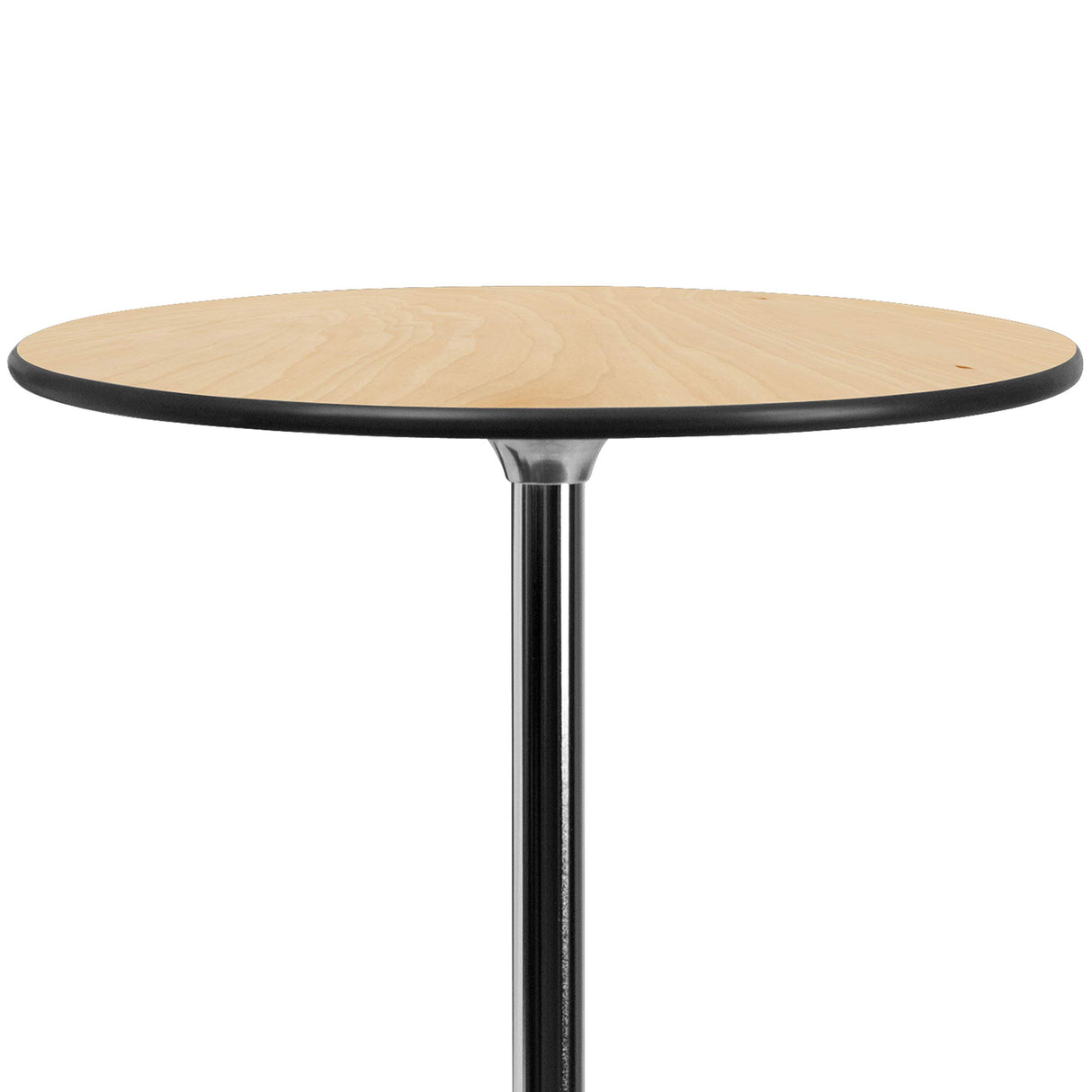 Flash Furniture Lars 30'' Round Wood Cocktail Table with 30'' and 42'' Columns, Adjustable Wood Bar Height Table for Events or Home Use, Natural Flash Furniture