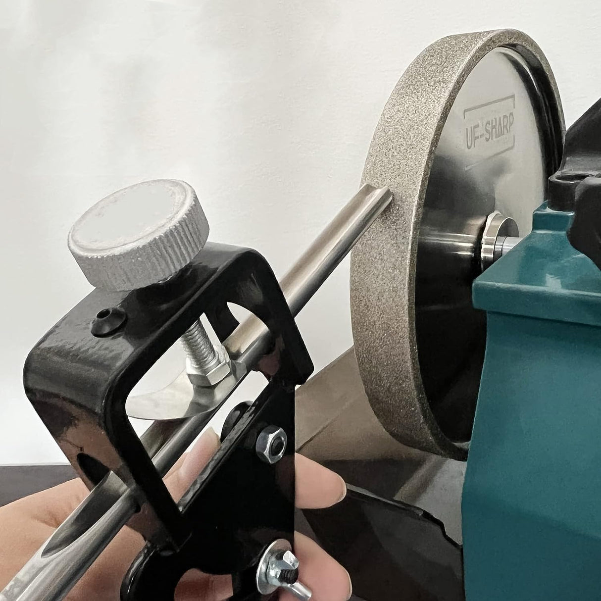 UF-SHARP CBN Grinding Wheel 6 inch 1/2 Arbor 320 Grit, 6" Dia X 1" Wide for Sharpening Woodturning Tools、High Speed Steel Tools(320 Grit) UF-SHARP