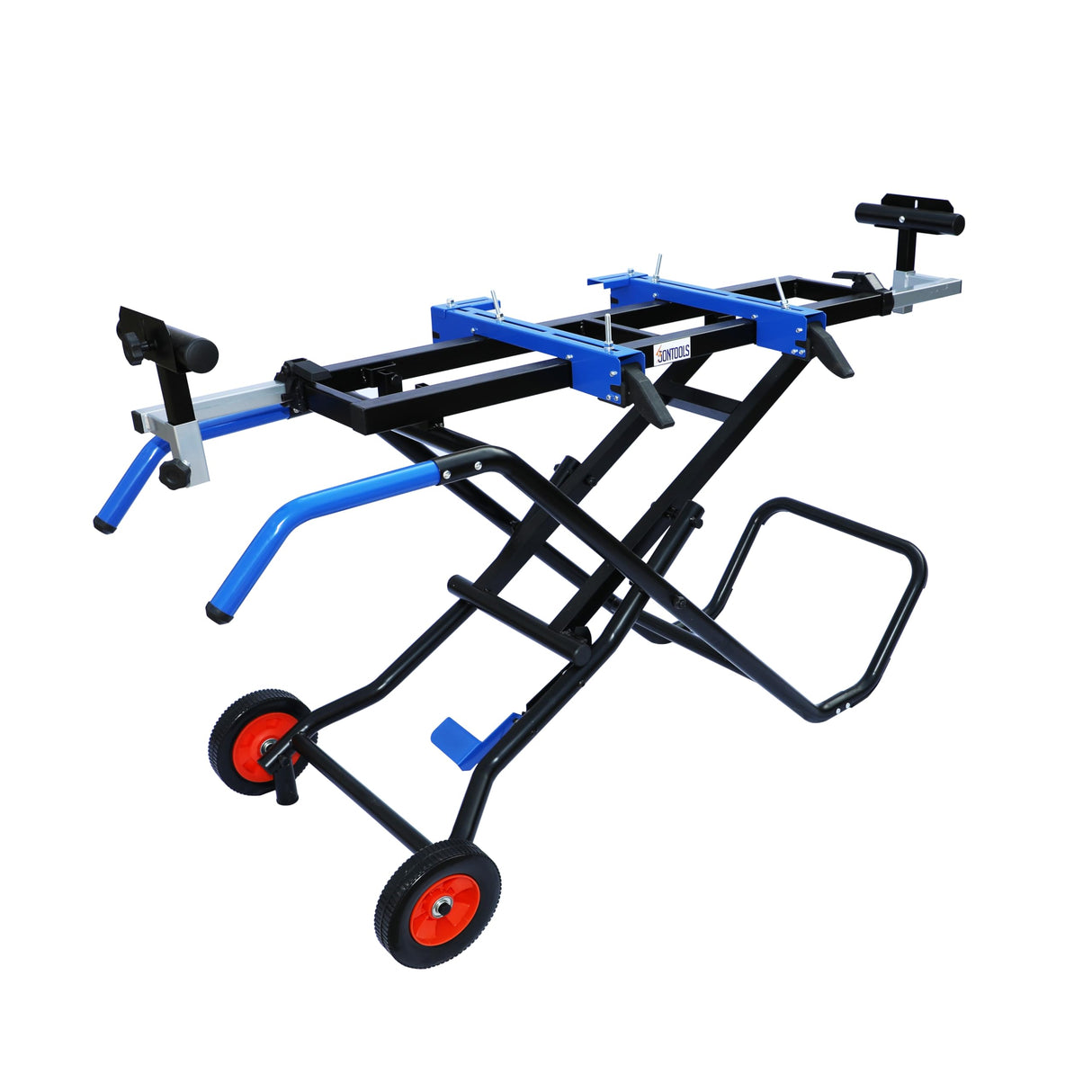 MENIPHIB Folding Portable Tile Saw Stand, miter saw stand with wheels,collapsible and portable, saw stand table, chop saw roller stand, saw horse roller stand, mitre saw stand, Blue, S5250010 MENIPHIB