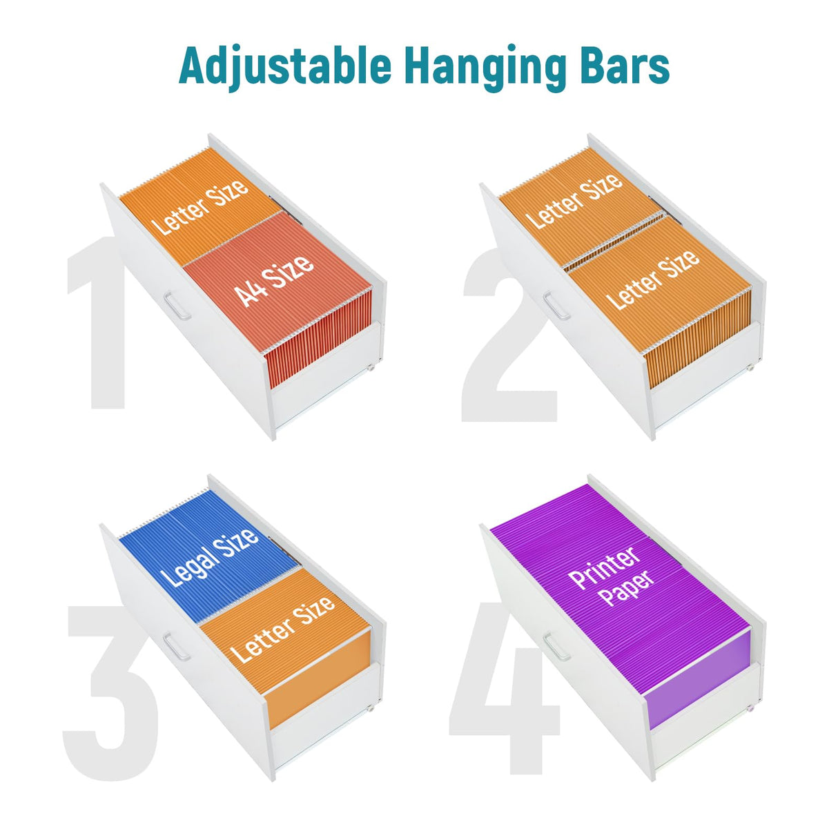 YORKING Wood Lateral File Cabinet with Lock, Storage Filing Cabinet with Full Extension Lockable Drawer Fits A4/Letter/Legal Size File Cabinets for Home Office Organizer, White, 2 Drawers YORKING