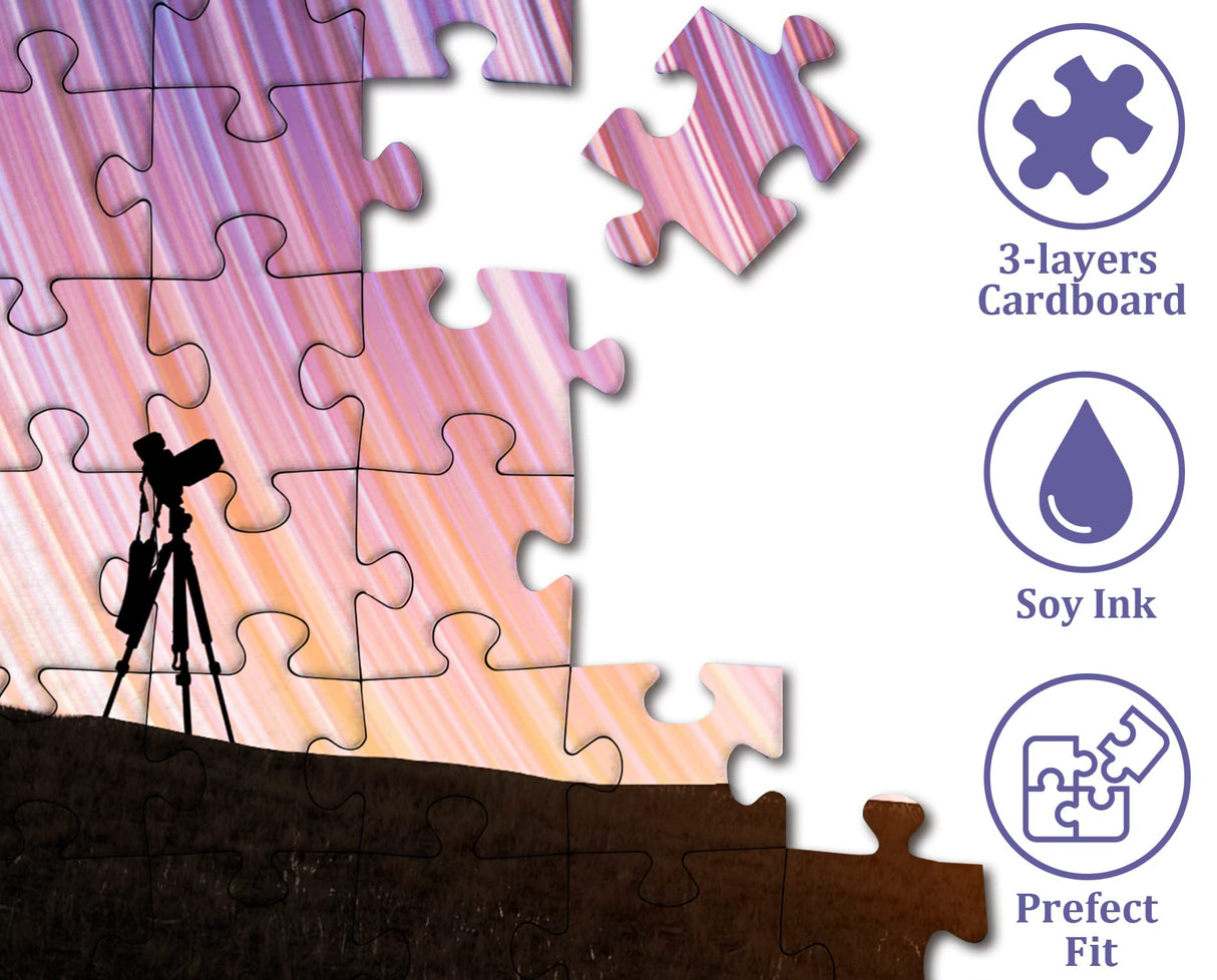 Impossible Difficult Puzzles for Adults, Nature Landscape Puzzles for Adults 1000 Pieces and up, Hard Scenic Jigsaw Puzzle, Colorful Night Sky Challenge Puzzles PICKFORU