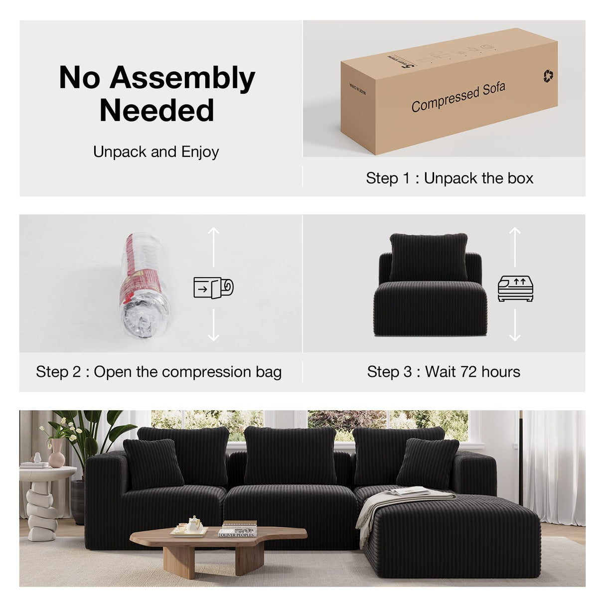 Novilla 70.8" Modular Sectional Sofa, Modern Cloud Sectional Couch with Smarts Coil™ Support, Upholstered Boneless Couch for Living Room Apartments Bedroom, No Assembly Required (Loveseat) Novilla