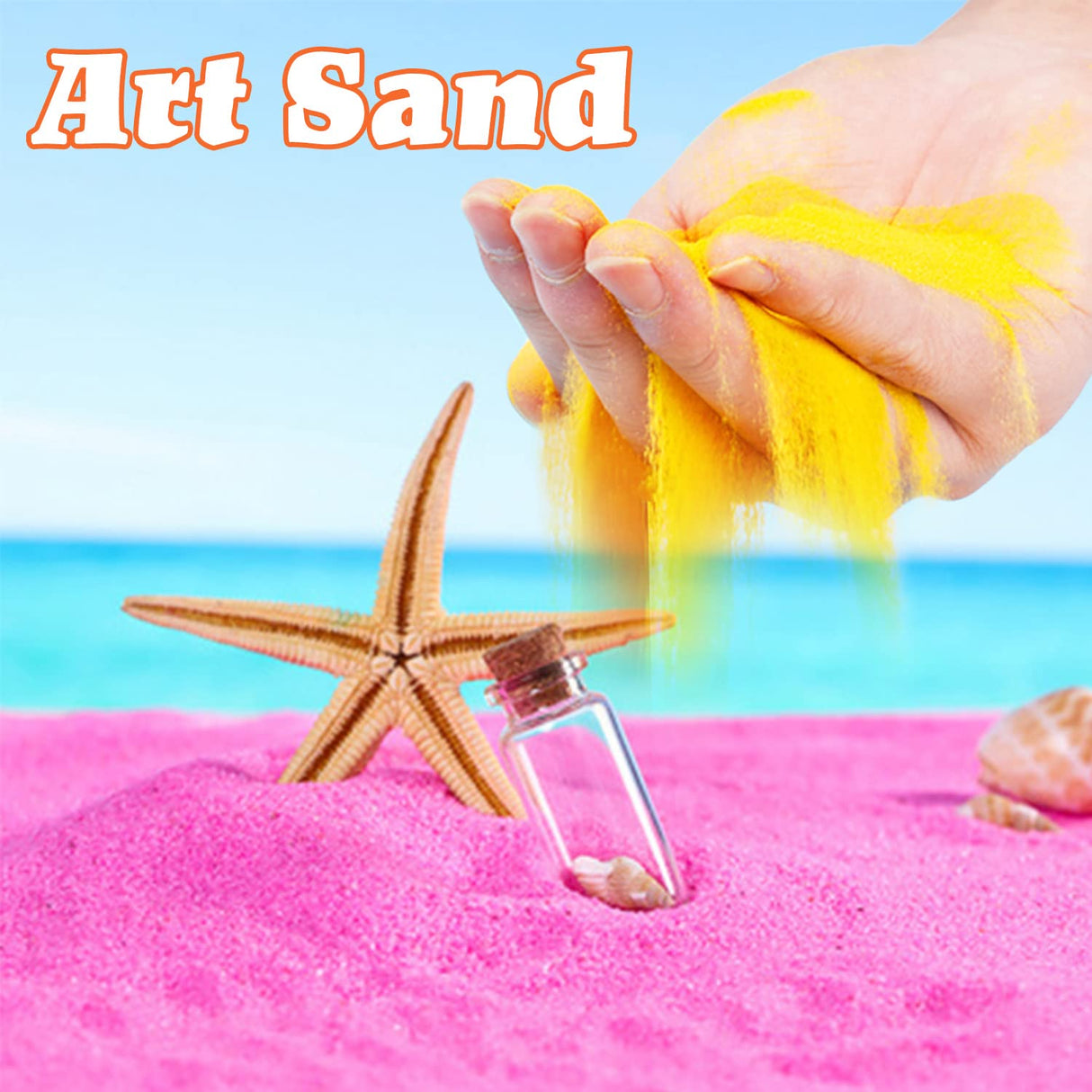 Guuozzli 36 PCS Art Sand Kit, DIY Scenic Sand Painting & Wedding Decoration Bottles Guuozzli