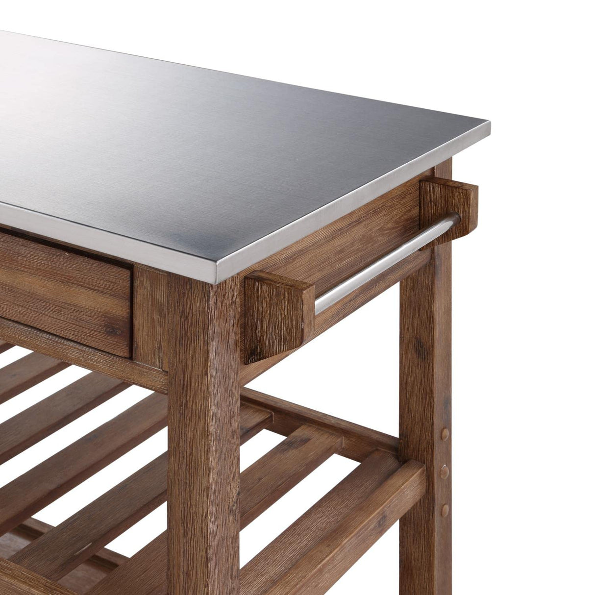 Boraam Sonoma Kitchen Cart, Barnwood Wire-Brush Boraam