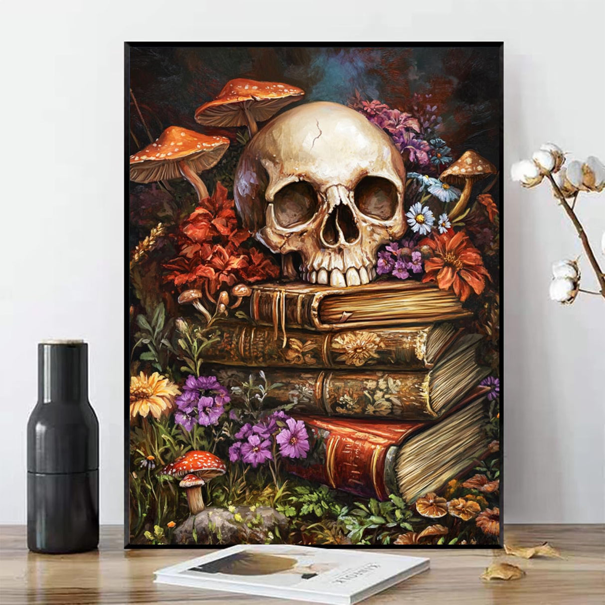 xcemhil Halloween Paint by Numbers Kit for Adults, Book Painting by Numbers, Adult Paint by Number Kits Suitable for Gifts and Interior Decor 16x20 Inch xcemhil