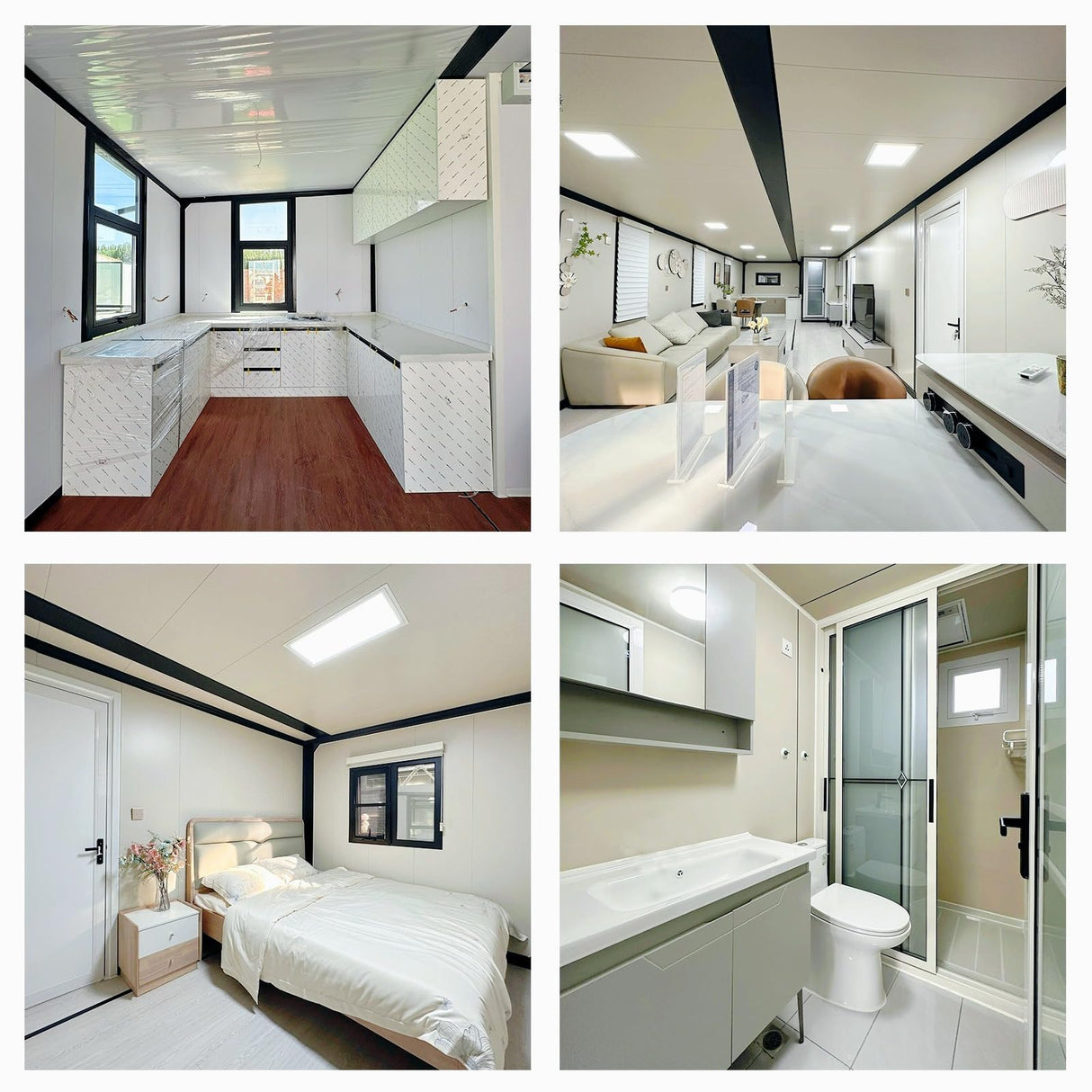 Luxury Prefab Tiny Home Container House Expandable House Folding Container Homes with 2-3 Bedrooms 1 Bathroom Portable House Steel Expandable Houses Generic