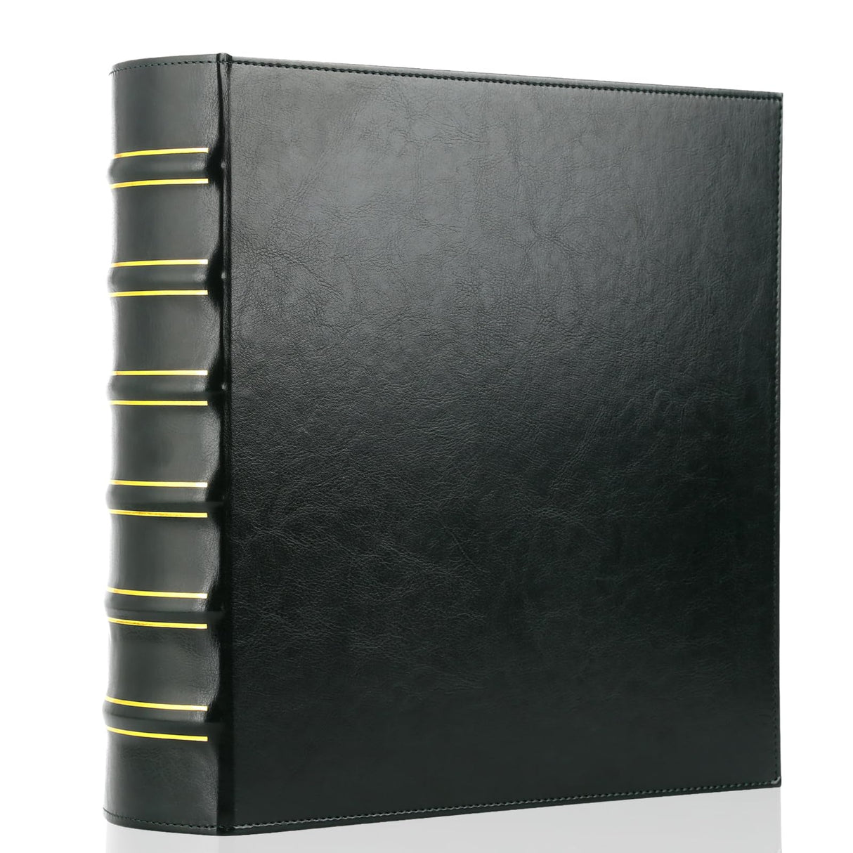 Vintage 3 Ring Binder, 2 Inch Capacity D Ring Leather Binder, Classical Collection Executive Presentation View Binder with Pocket, Professional Binder Organizer Planner (Holds 400 Sheets), Dark Green LETVPVOW