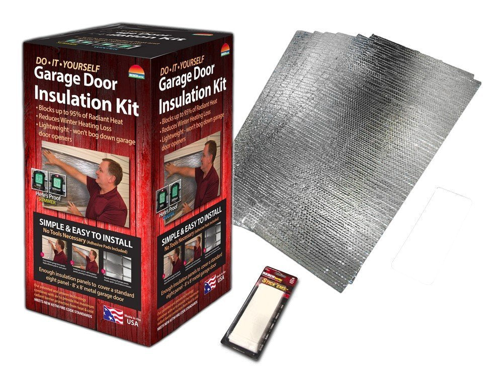 Reach Barrier 3009 Garage Door Kit Adhesive Pads Included, 8 Bubble Insulation Panels, Silver Reach Barrier