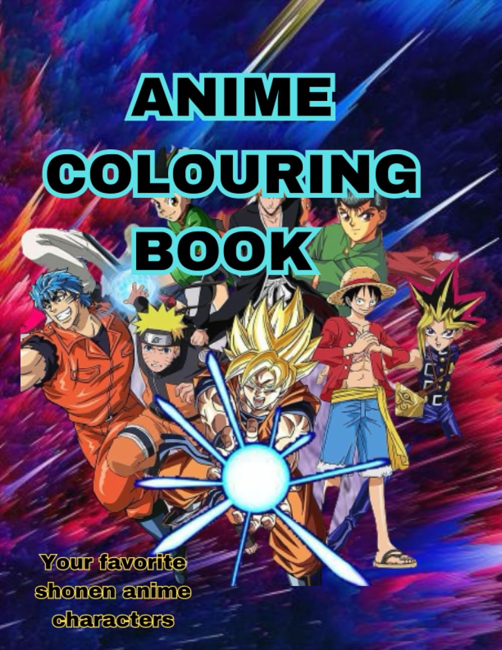 ANIME COLOURING BOOK: Your favorite shonen anime characters Majosta