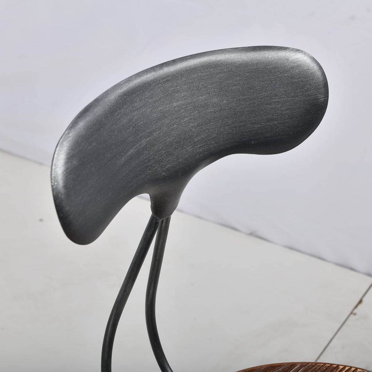 Topower 3 Piece Pub Table and Stool Set Round Bar Table Adjustable Height Coffee Table Farmhouse Counter Height Bar Stools with Backrest Silver 1 Table + 2 Stools Topower