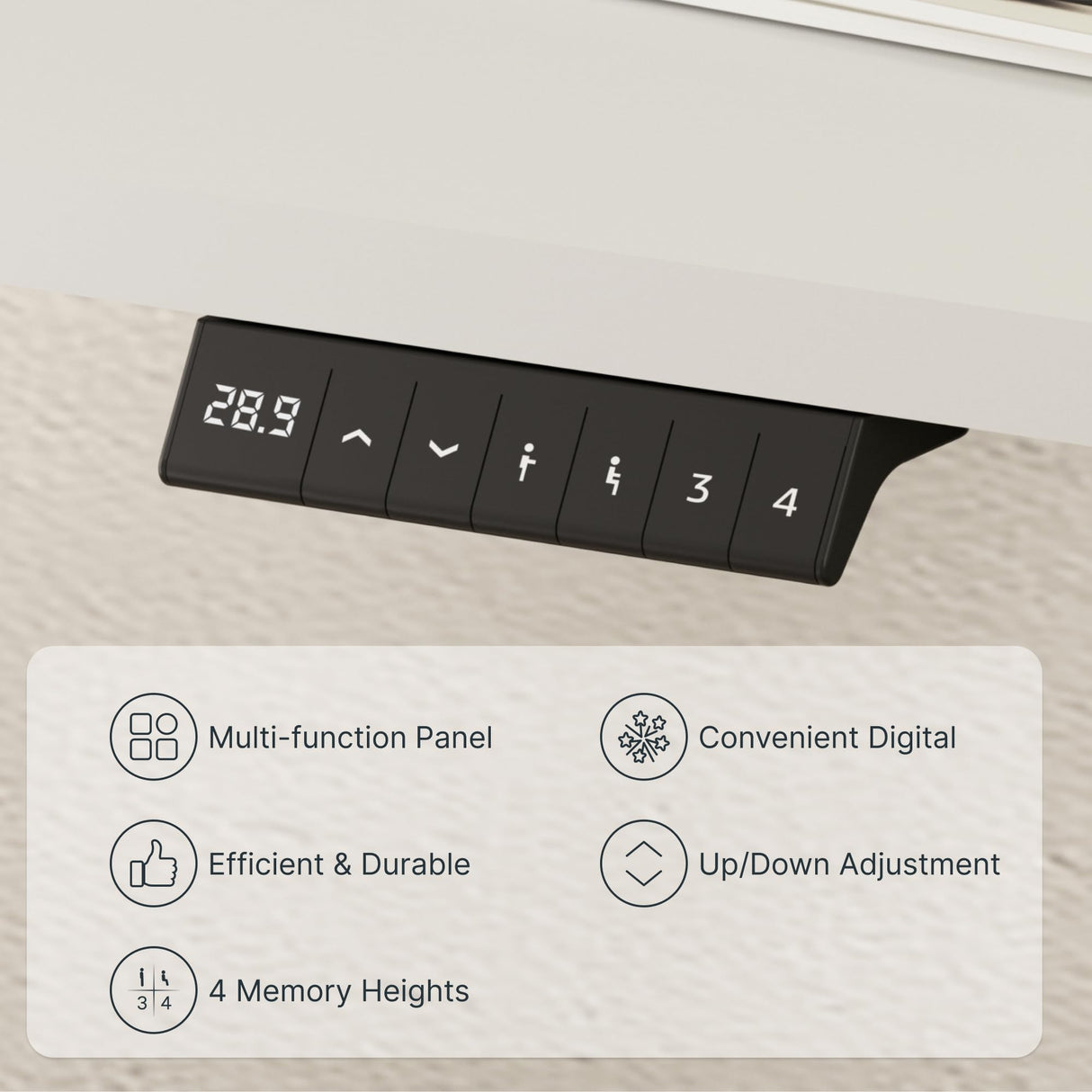 FLEXISPOT EN1 Whole-Piece Standing Desk Electric Stand Up Desk Workstation 40 x 24 Inches Desktop Ergonomic Height Adjustable (White Frame + 40" White Desktop) FLEXISPOT