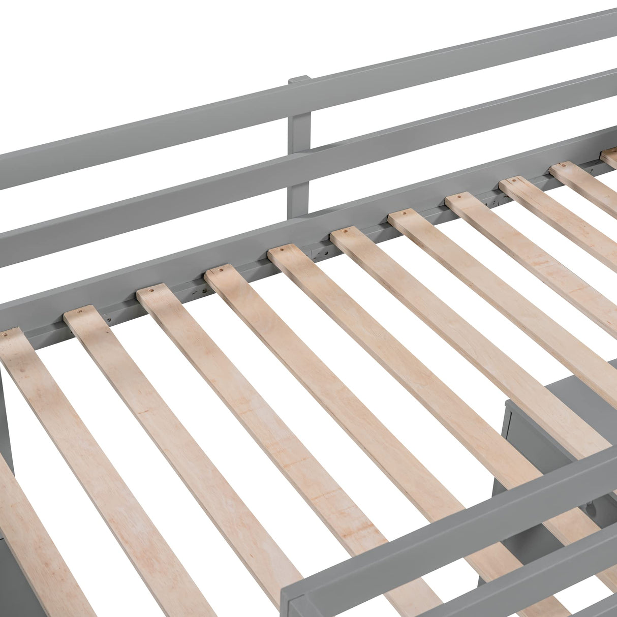 CITYLIGHT Twin Loft Bed with Desk and Shelves,Wooden Twin Size Loft Bed with Desk and Storage Drawers, Space Saving Loft Bed Twin for Kids Girls Boys (Twin,Grey) CITYLIGHT