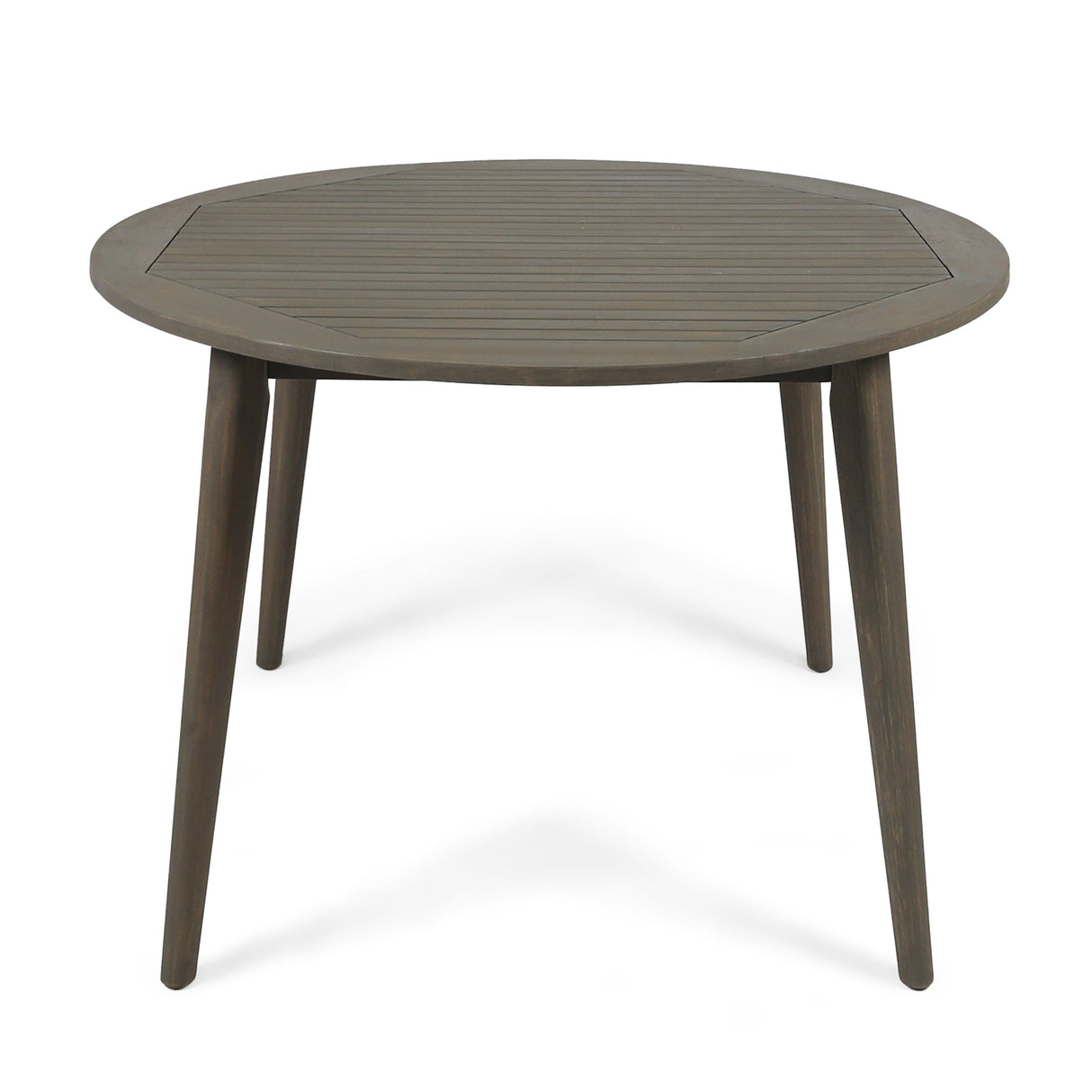 Christopher Knight Home Nick Outdoor Acacia Wood Round Dining Table, Gray Finish Christopher Knight Home