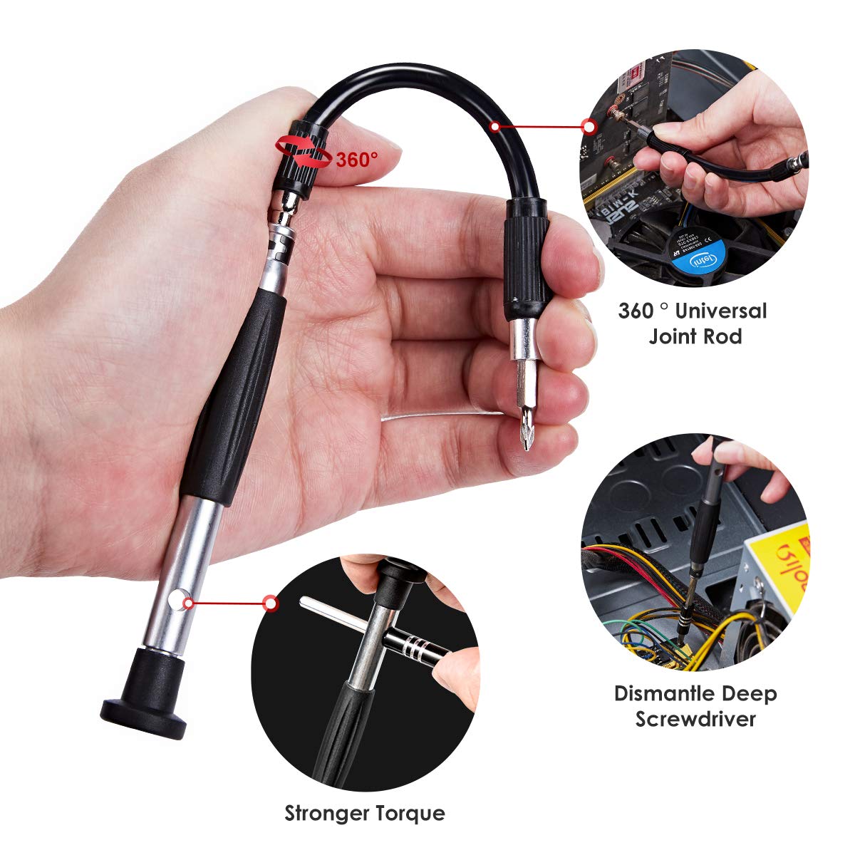 SHARDEN Precision Screwdriver Set 56 in 1 Magnetic Driver Kit Professional Electronics Repair Tool Kit with Portable Bag for iPhone, Smartphone, iPad, PC, Computer, Laptop, Tablet, Game Console, Watch Sharden