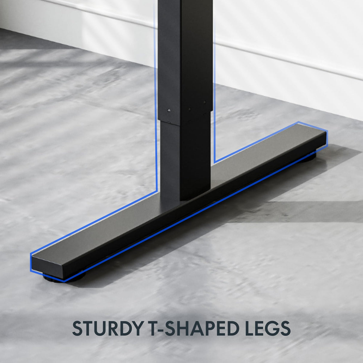 FLEXISPOT Electric Standing Desk 48 x 24 Inch Adjustable Height Desk Home Office Computer Workstation Sit Stand Desk, Black Top + Black Frame FLEXISPOT