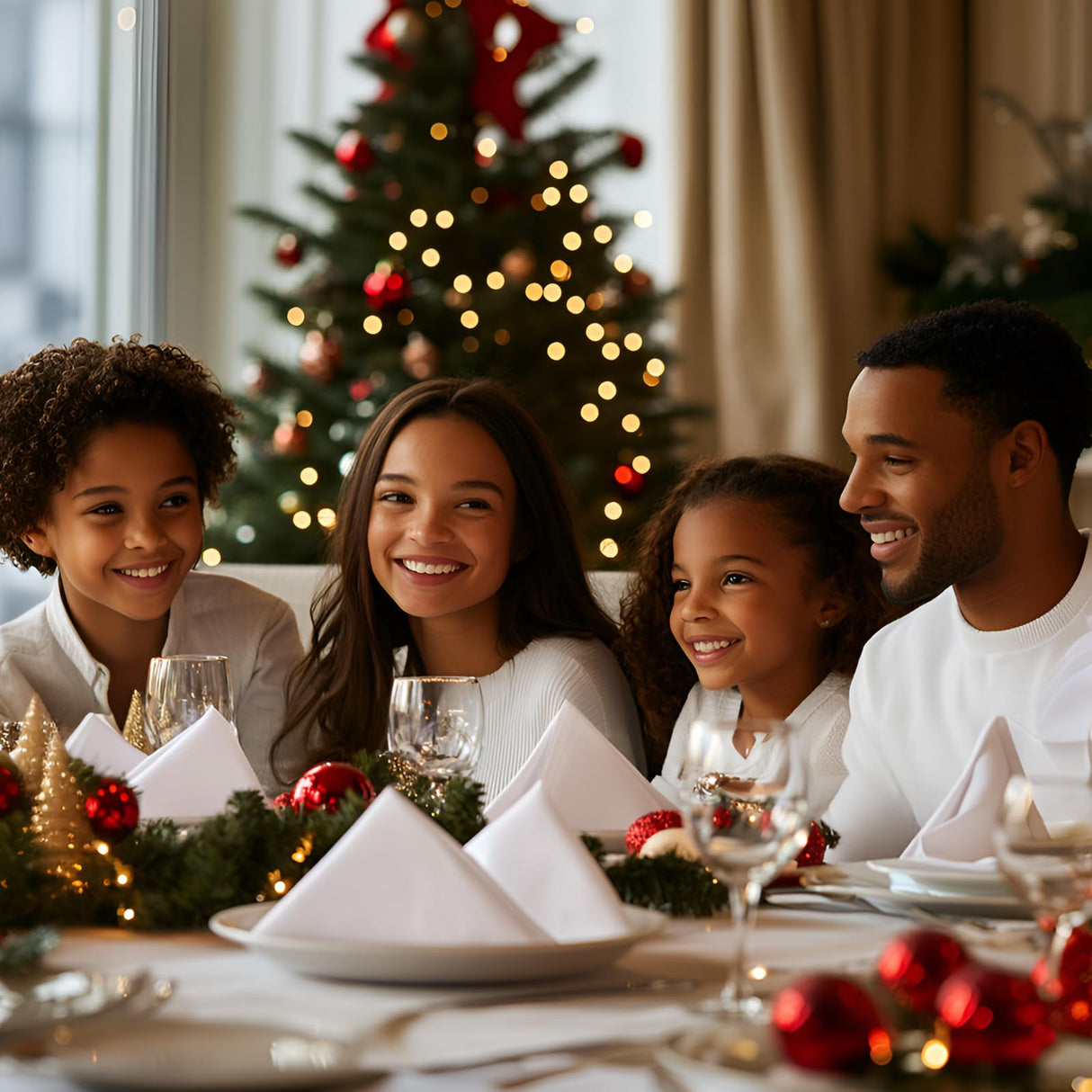 Cieltown White Cloth Napkins 1-Dozen, Solid Washable Fabric Napkins Set of 12, Perfect for Weddings, Parties, Holiday Dinner (17 x 17-Inch, White) Cieltown