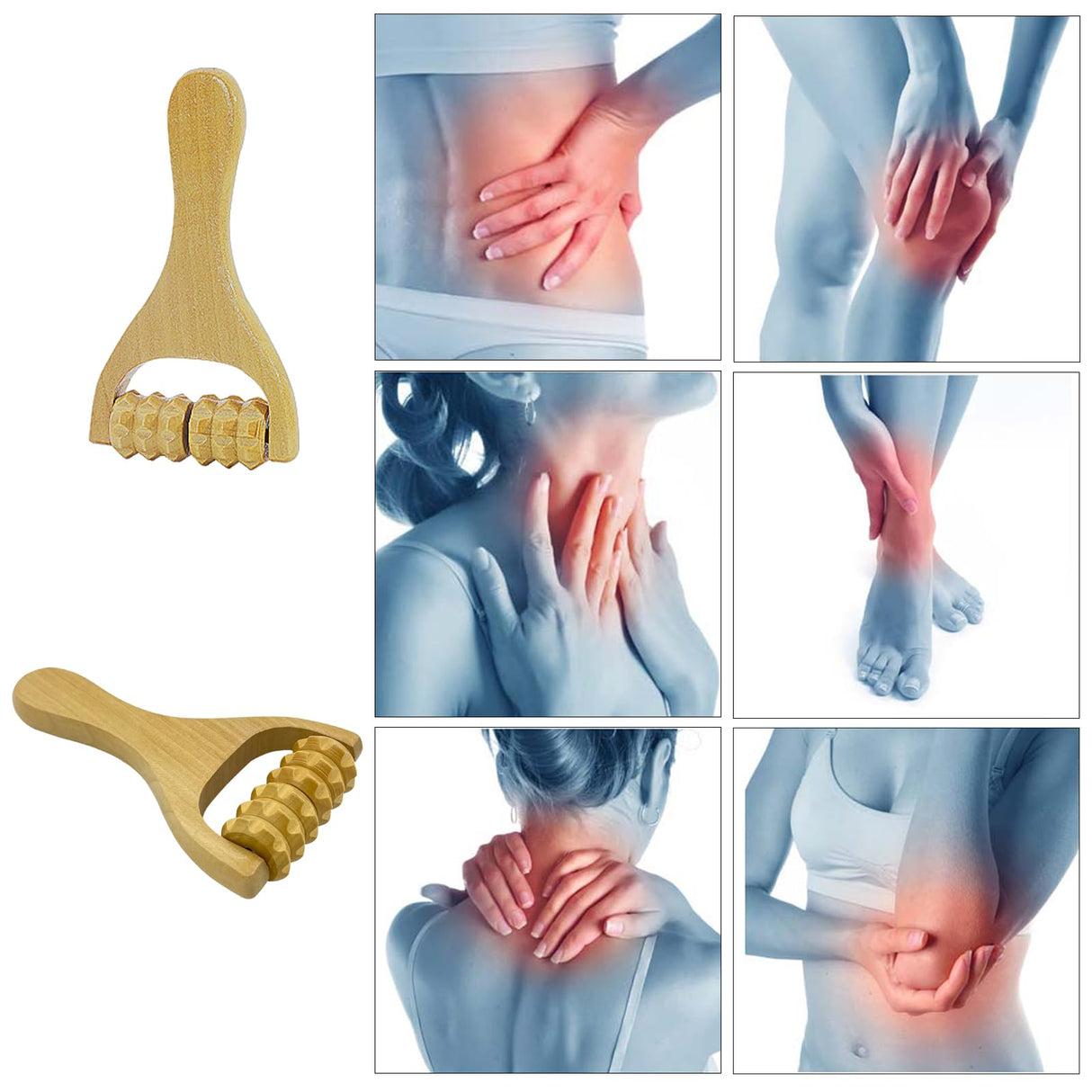 ViiTar 2-in-1Wood Therapy Cup, Wooden Roller for Cellulite, Wood Therapy Massage Tools for Body Sculpting, Maderoterapia Kit ViiTar