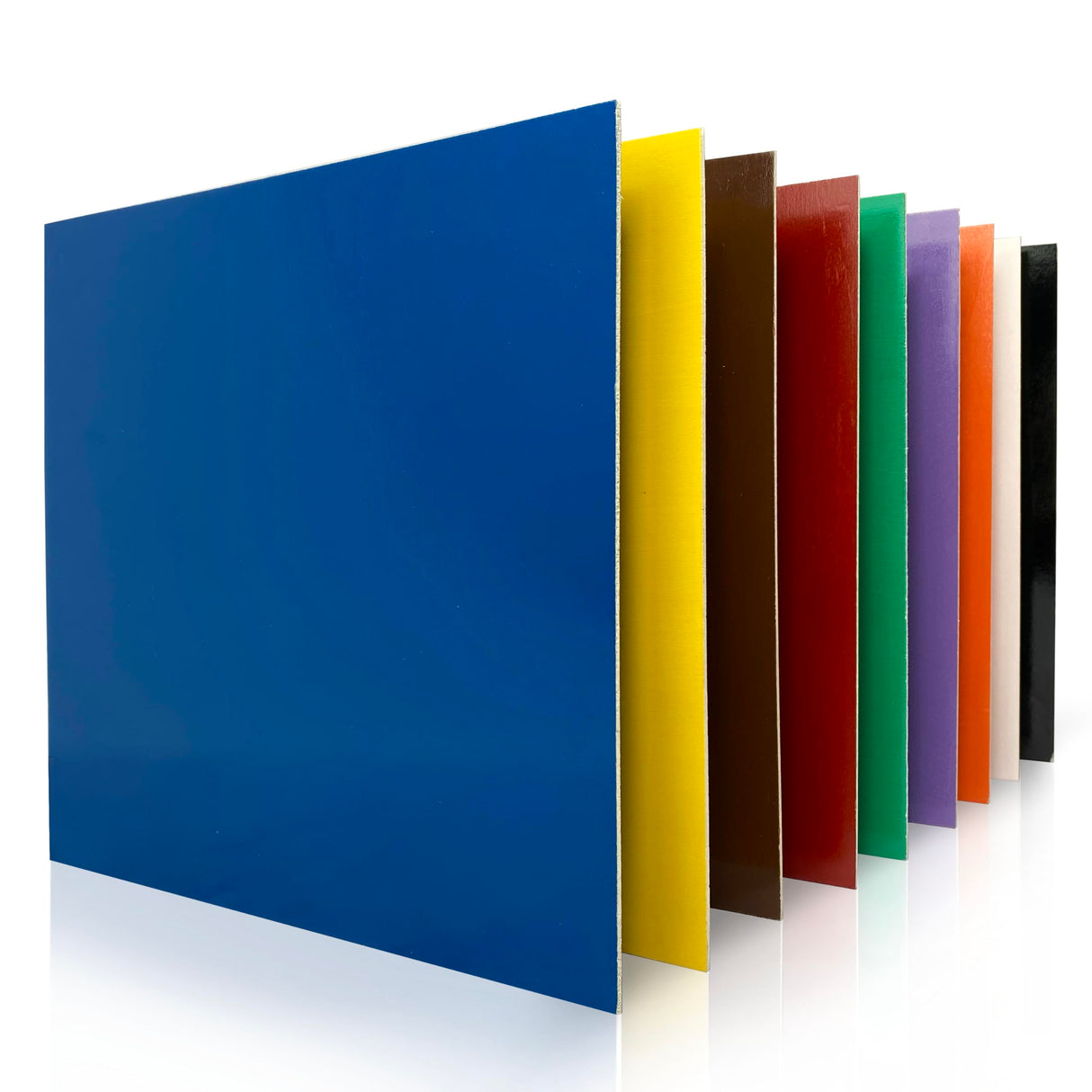 Maker Boards Colors Line of Double Sided Painted 1/8" Basswood Plywood Sheets, 12x12 inches, 1/16th and 1/8th Thickness, 17 Colors Available, Laser Safe, Diode Laser Compatible. Craft Closet