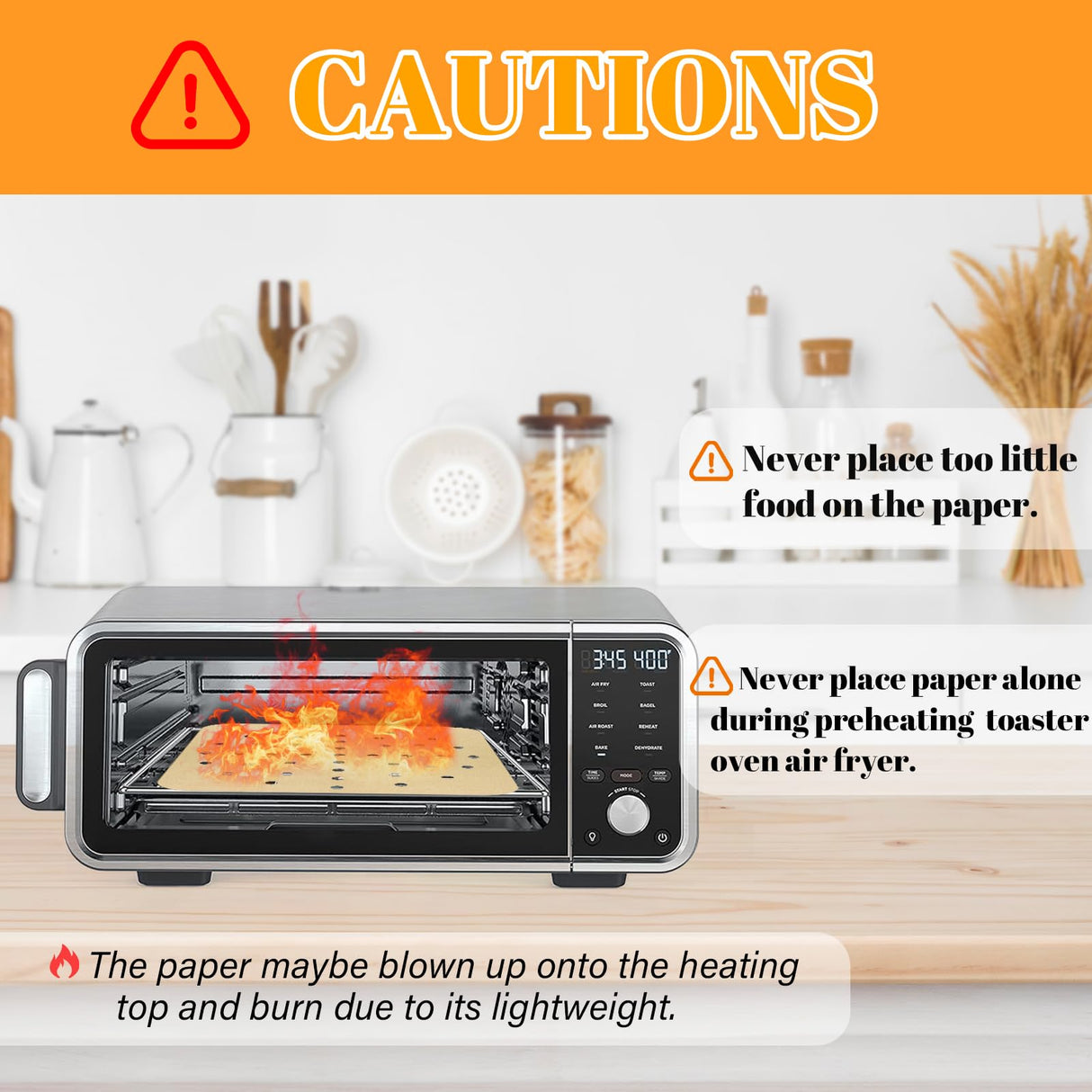 Golden Associate 12 x 12 inch Parchment Paper Liners Air Fryer Disposable Square130 Pcs, Perforated&without Holes Sheets Combo, 65-Pcs Each, Accessories for Ninja SP, Cuisinart, Breville, Instant Pot Golden Associate