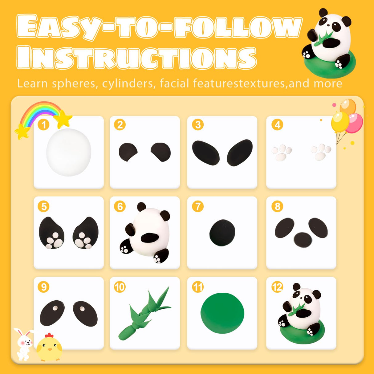 Air Dry Clay Kits: 9 DIY Animal Clay Kit for Kids 3+, Child-Safe Modeling with Guides, Creative Birthday & Holiday Gift for Boy & Girl LITTCO