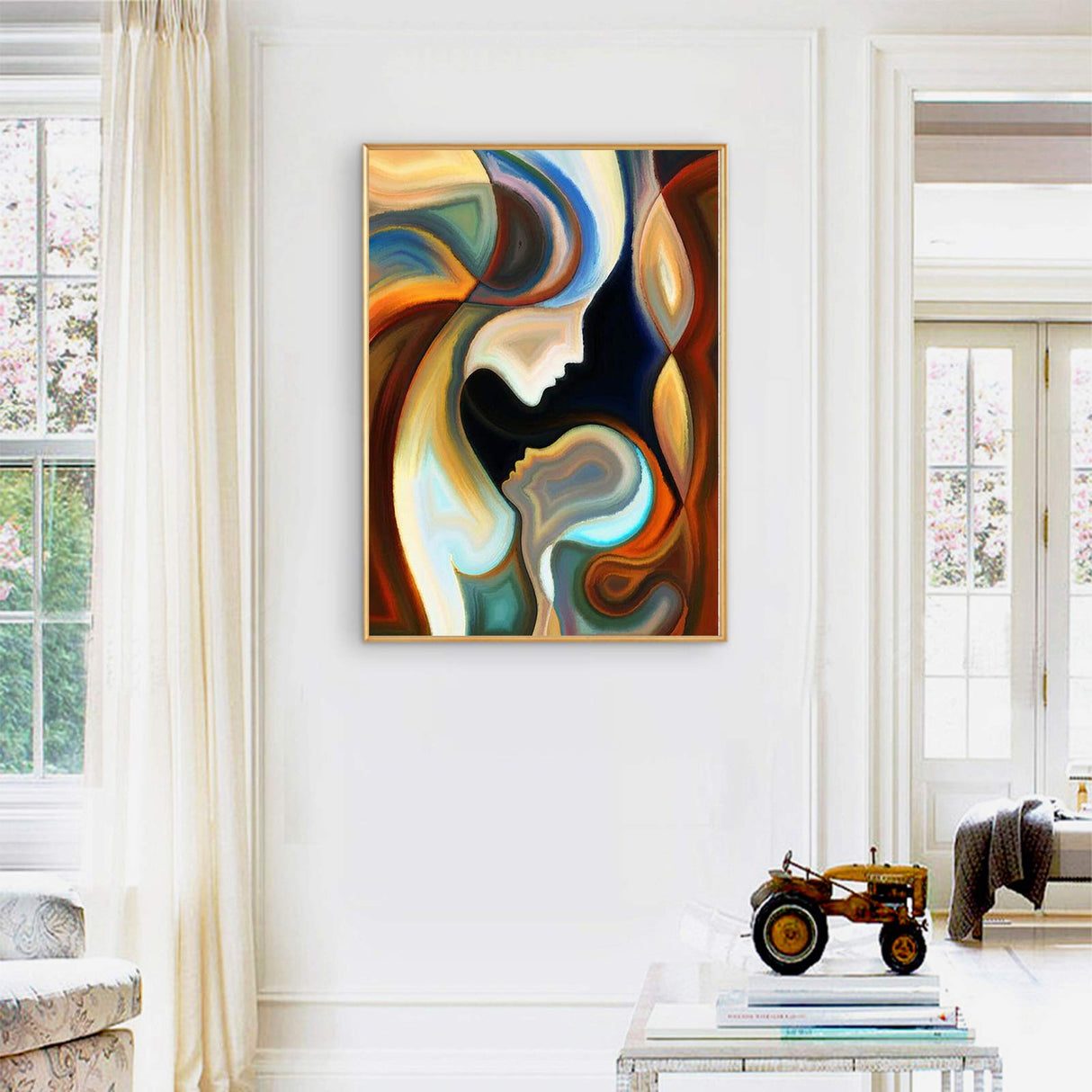 YALKIN Diamond Painting Kits for Adults, DIY 5D Diamond Painting Paint Abstract Mother by Number with Gem Art Drill Diamond Painting Kits for for Home Wall Decor, Gifts 11.8x15.7inch YALKIN