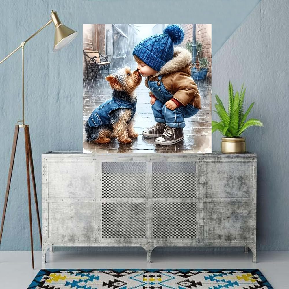 ZQEATRY 5D Diamond Painting Kits for Adults-Animal Dog Diamond Art Kits,DIY Full Round Drill Gem Art Crafts for Adults,Home Wall Decor 11.8x11.8inch ZQEATRY