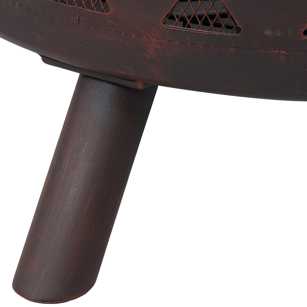 Sunnydaze 36-Inch Bronze Crossweave Wood-Burning Fire Pit - Includes Spark Screen, Fireplace Poker, and Round Cover Sunnydaze