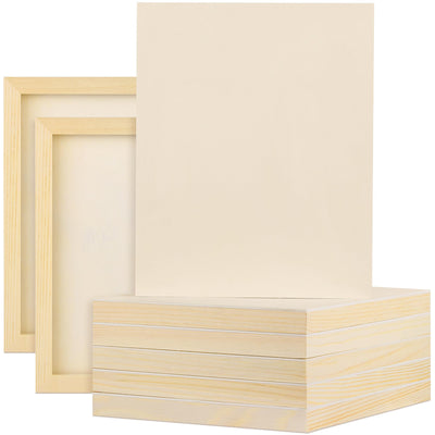 Aodaer 8 Pack Wood Panels 8 x 10 Inch Wooden Panels Canvas Unfinished Craft Wood Boards Panels for Art Crafts Acrylic and Oil Painting Pouring DIY Projects