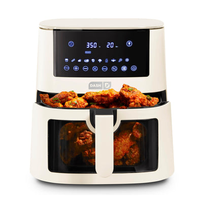 DASH 7qt Clear View Digital Air Fryer - Cream