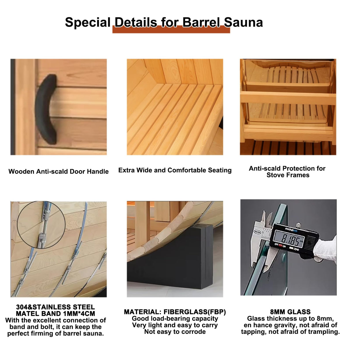 Outdoor Sauna 2 Person, Home Wooden Barrel Traditional Wood Sauna Room with Asphalt Shingle Roof, 220V Steam Spa, 4.5 kw Electric Heater with Sauna Stone, Water Bucket, Spoon, Light, Canadian Hemlock Smartmak