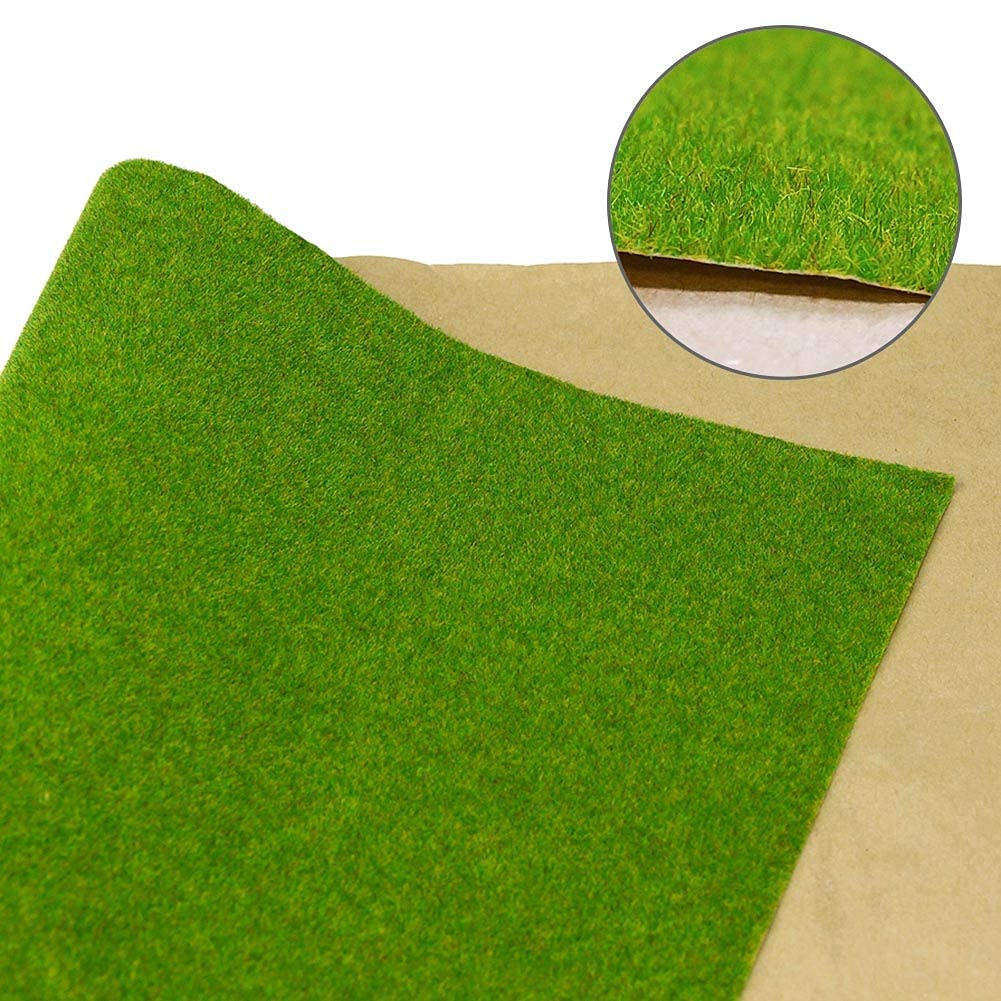 CP138 Artificial Model Grass Mat Trains Grass Green 40 x 100cm or 15.7"x 39"for Decoration Craft Scenery Model DIY Evemodel