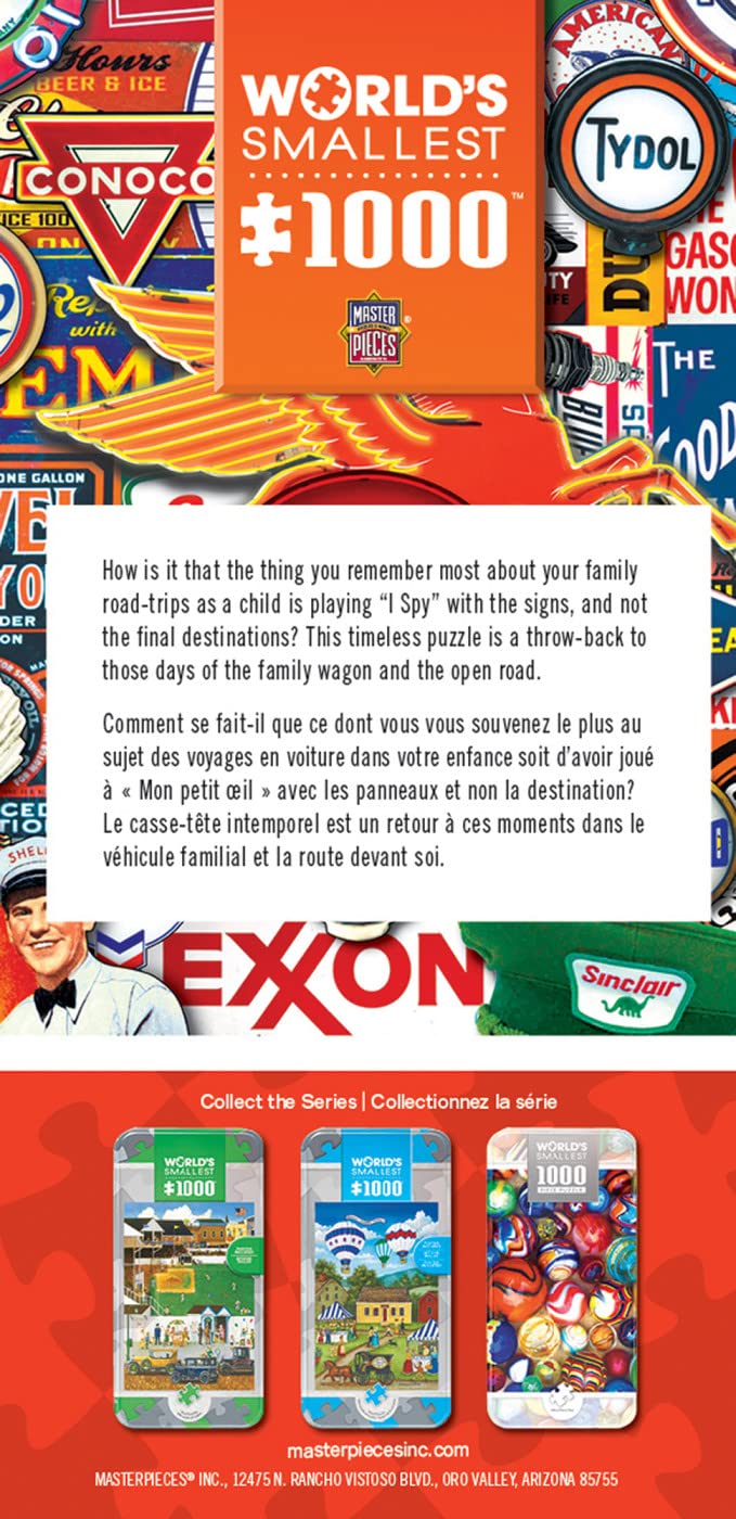 Masterpieces 1000 Piece Jigsaw Puzzle with Collectible Tin Case - Retro Petrol - 11.25"x16.75" Masterpieces