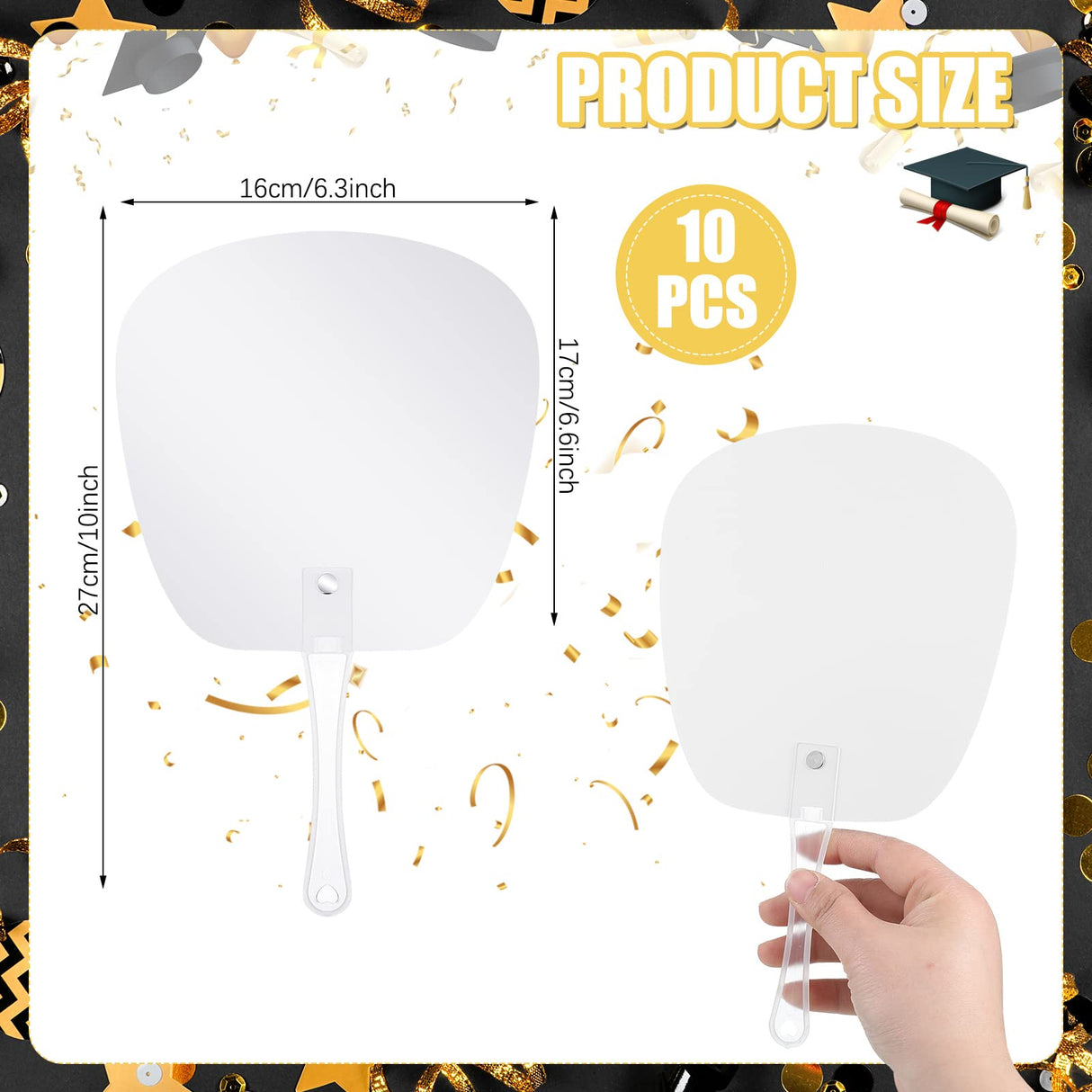 10 Pcs Big Head Cutout Custom Wedding Fan Props Face Cutout Face on a Stick Photo Party Decoration for Wedding, Graduation, Birthday Party Thermal Sublimation Sratte