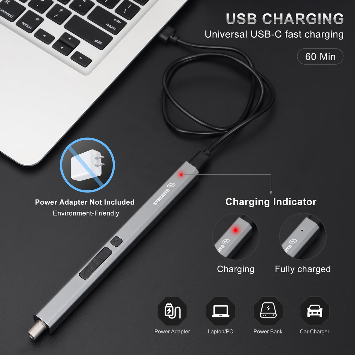 STREBITO Mini Electric Screwdriver, 144-Piece Electric Precision Screwdriver Set Small Power Screwdriver Cordless Rechargeable, Electronic Repair Tool Kit for PC, Computer, Laptop, Phone, RC Drone STREBITO