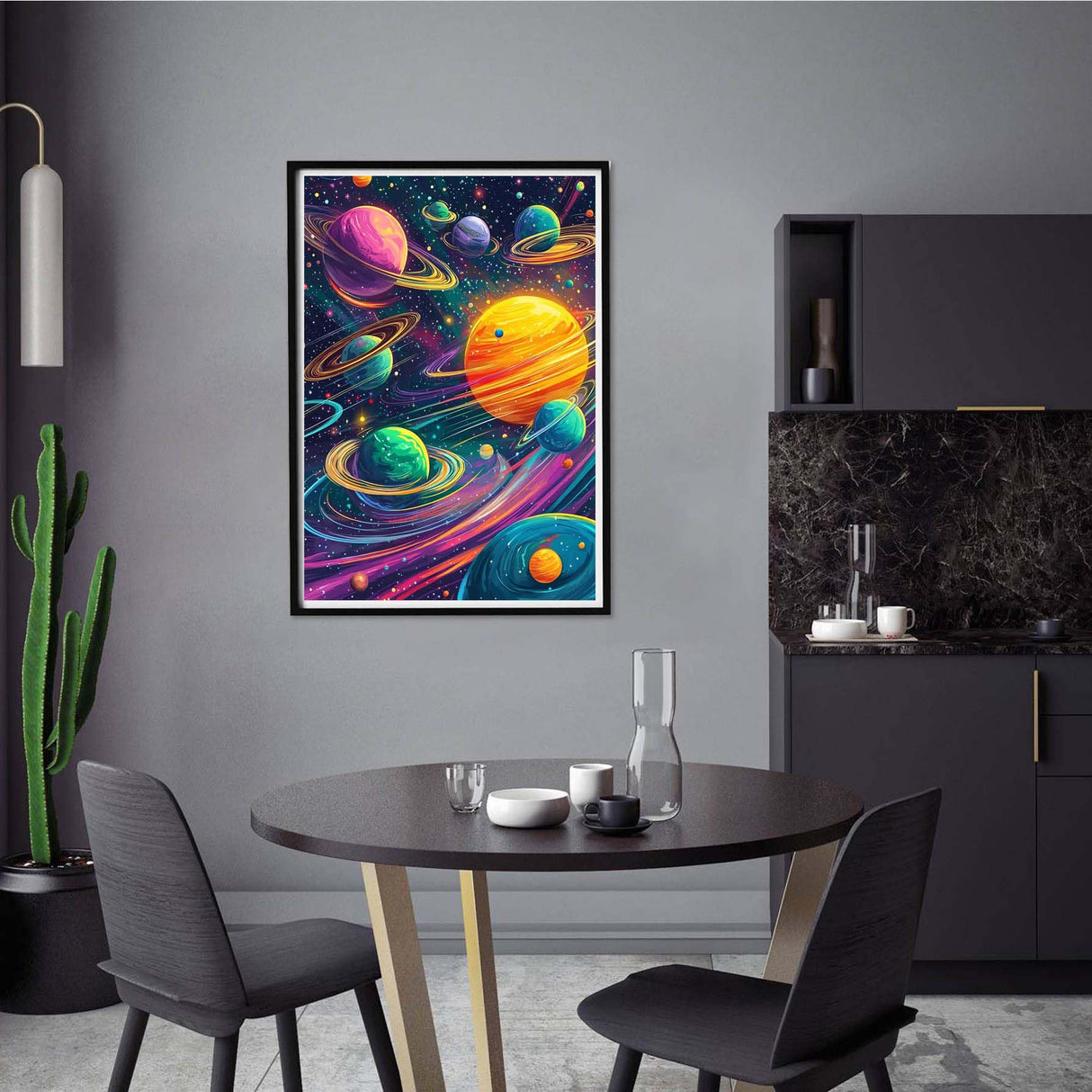 Yomiie 5D Planet Diamond Painting Kits for Adults, Paint with Diamonds Art Cosmos DIY Full Round Drill Kits, Embroidery Rhinestone Diamond Crystal Craft Canvas Home Wall Decor 30x40 cm Yomiie